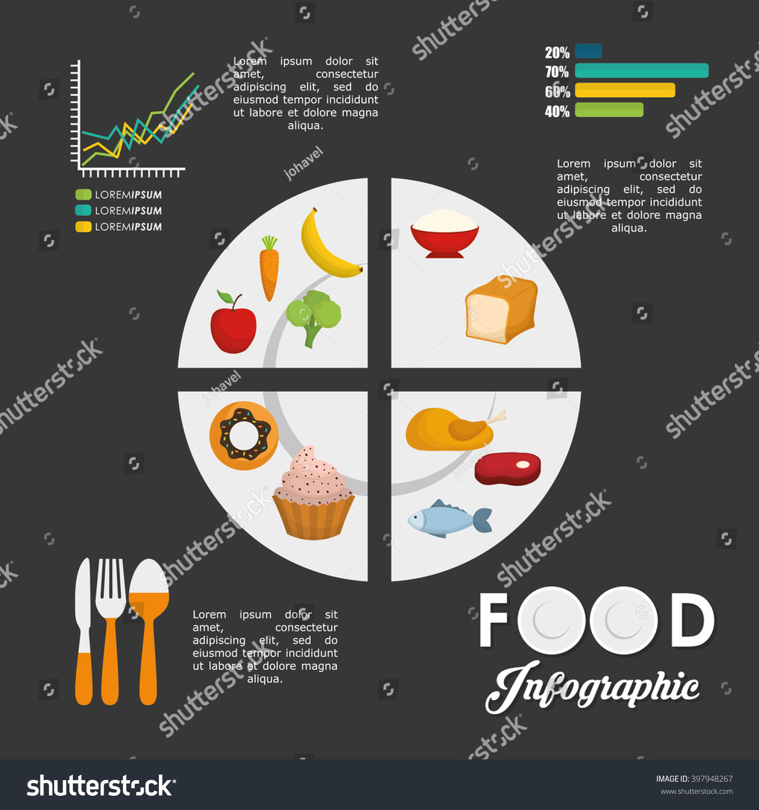 Infographics Food Design, Vector Illustration - 397948267 : Shutterstock