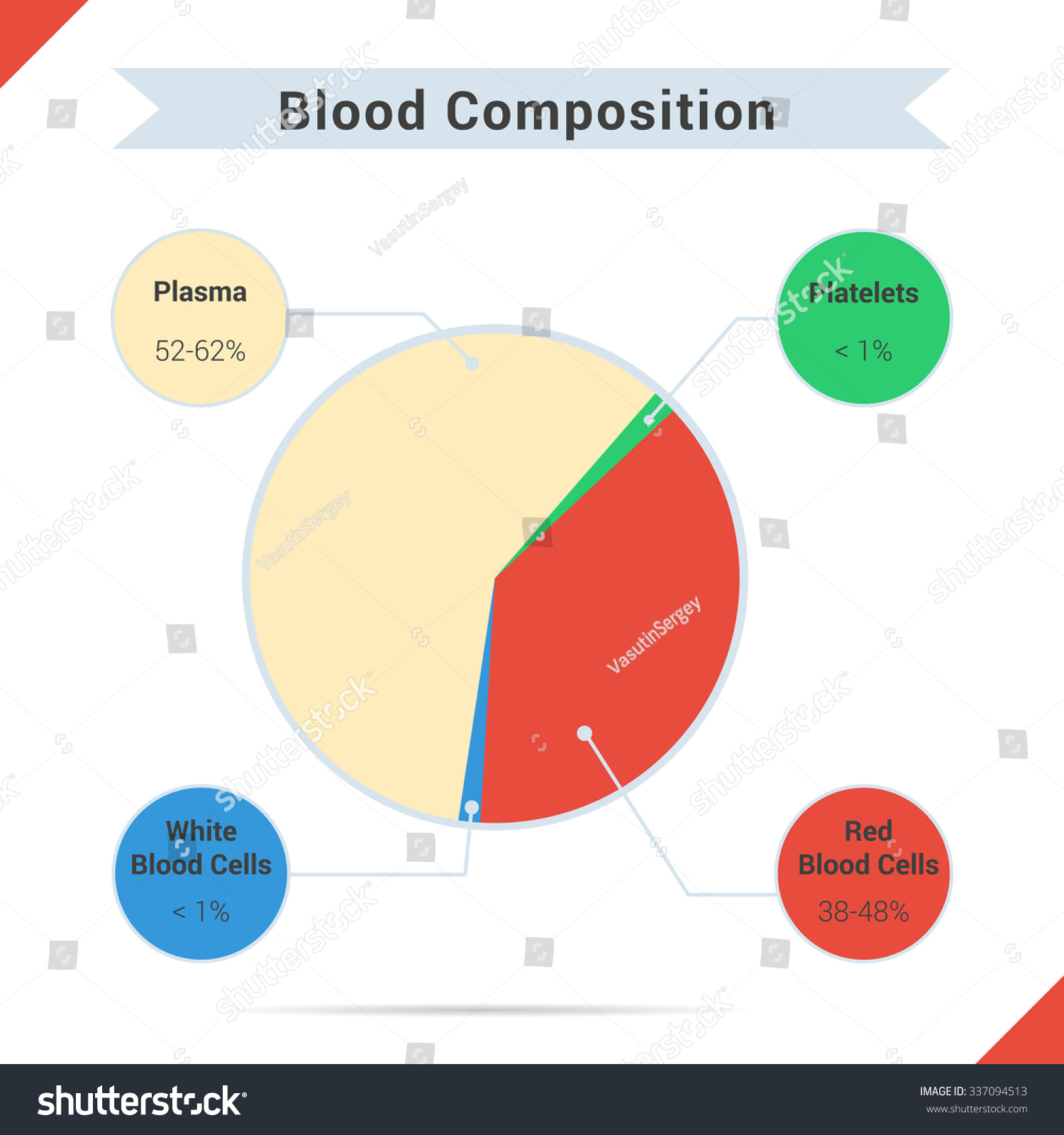 Components Of Human Blood Pie Chart