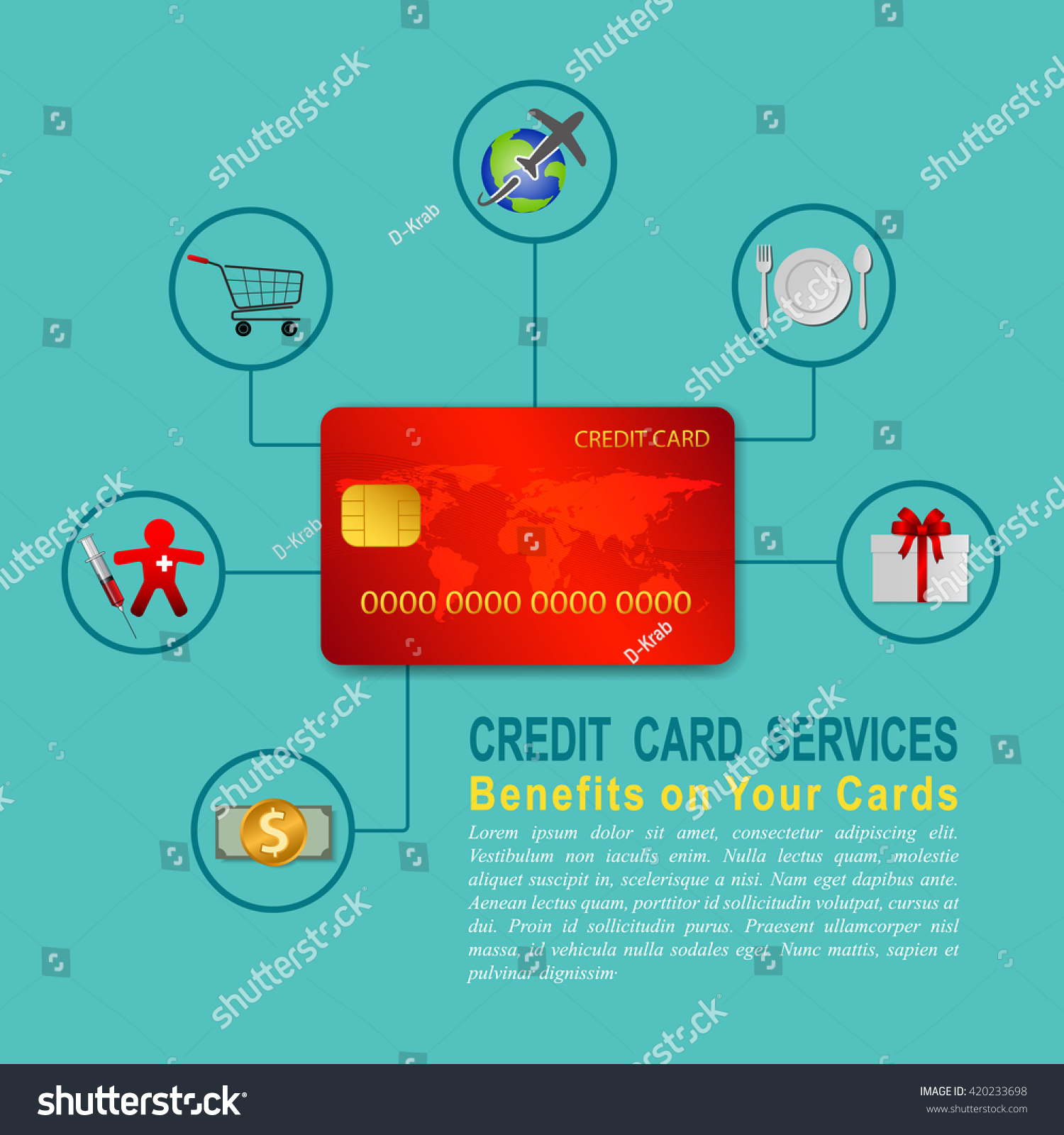 infographics-credit-card-benefit-credit-card-stock-vector-royalty-free