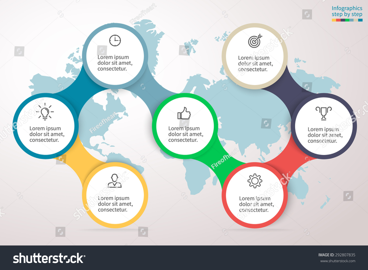 Infographics Step By Step Universal Abstract Stock Vector (royalty Free 