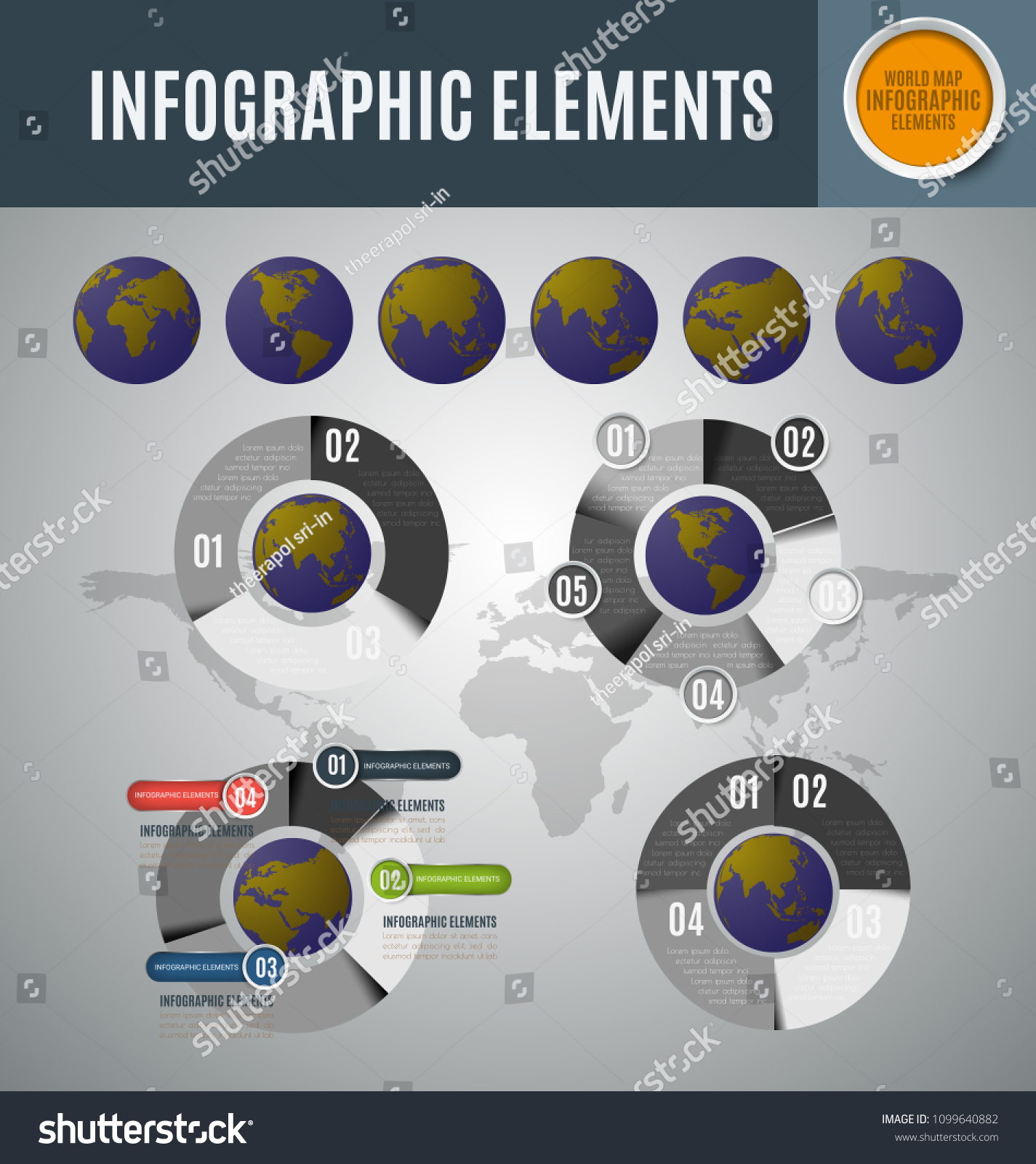 Infographics World Map Template Vector Illustration Stock Vector   Stock Vector Infographics World Map Template Vector Illustration Can Be Used For Workflow Layout Diagram 1099640882 