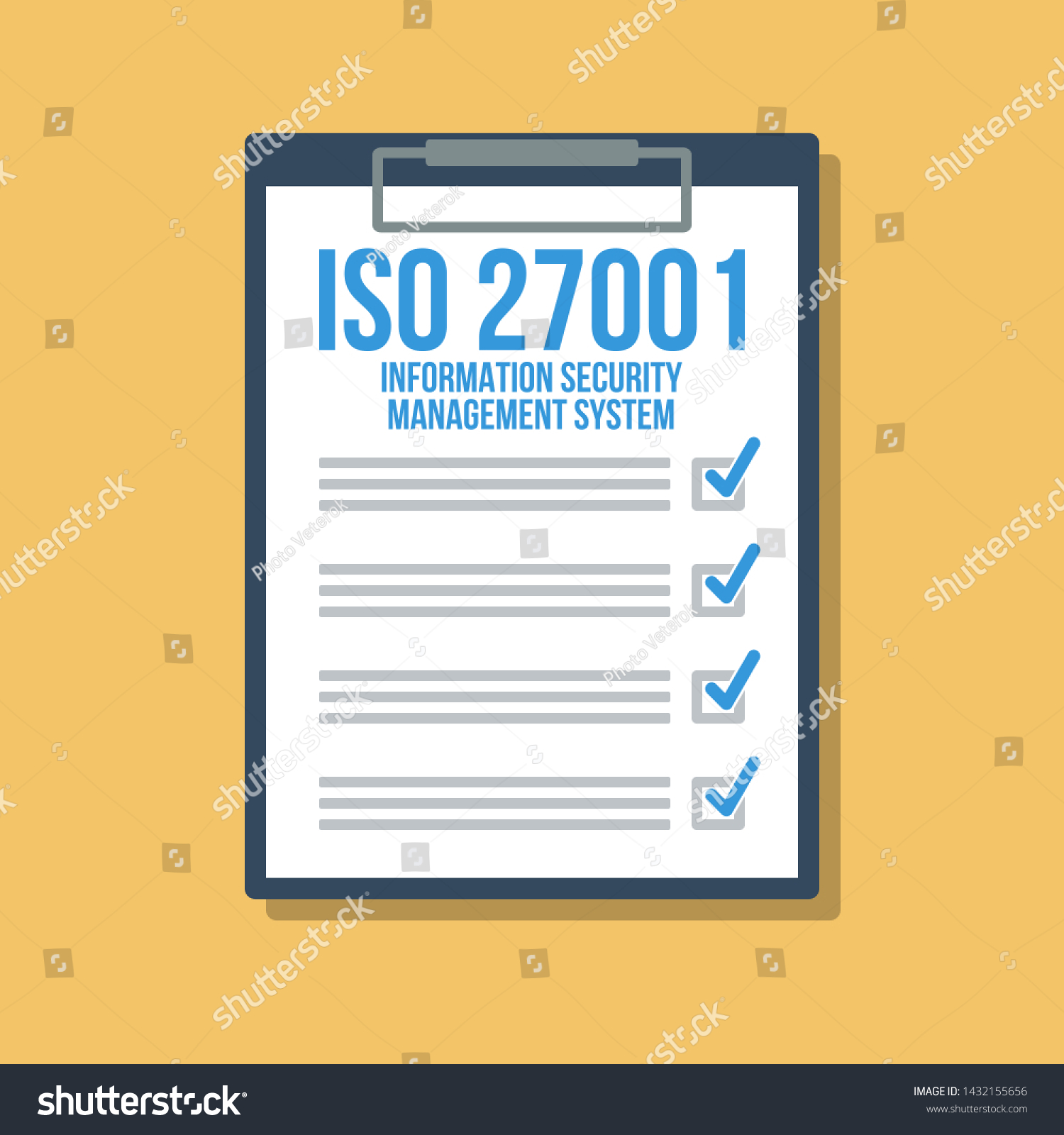 Information Security Management System Checklist Clipboard Stock Vector ...