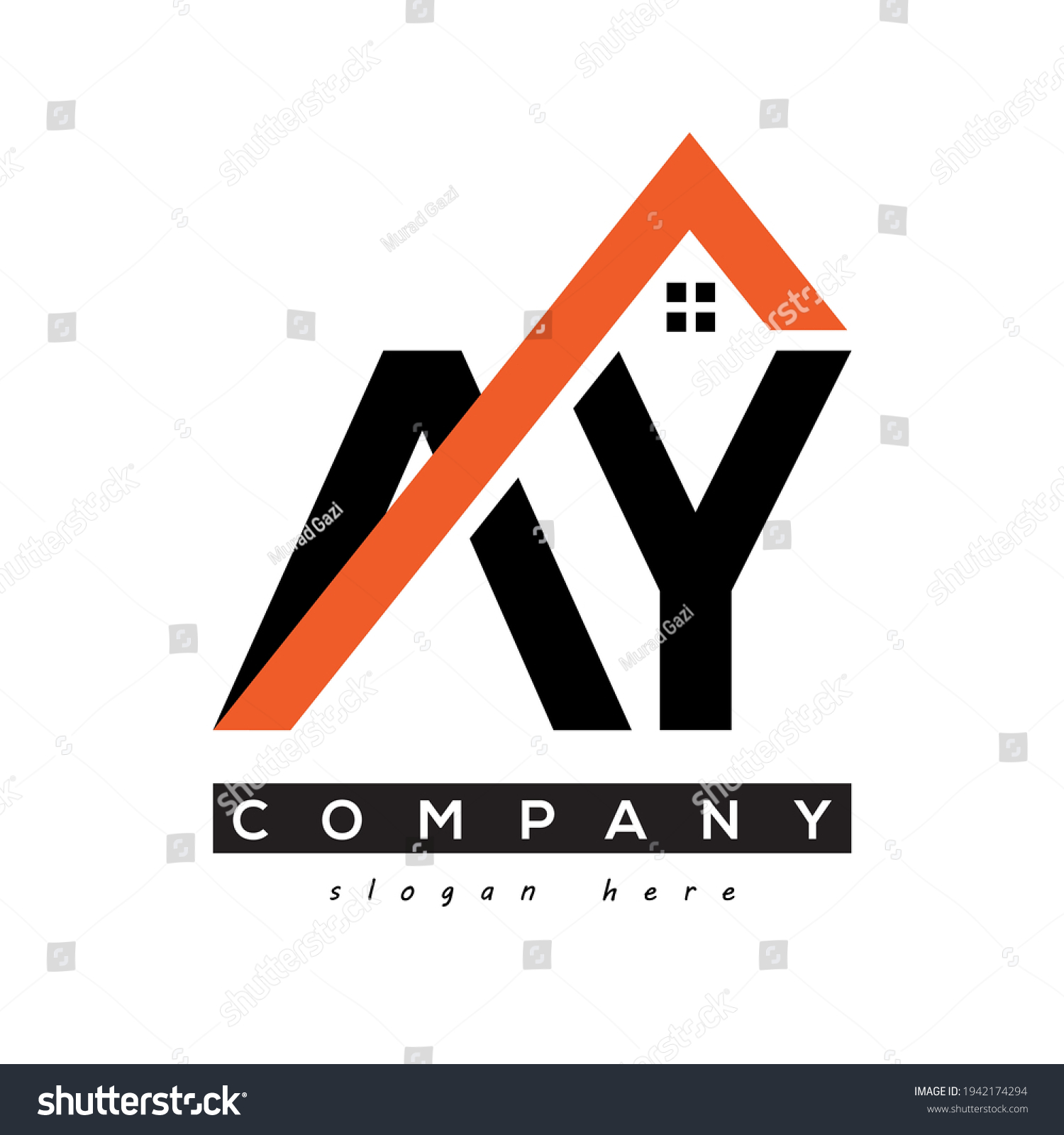 Initial Ay Real Estate Logo Vector Stock Vector (Royalty Free