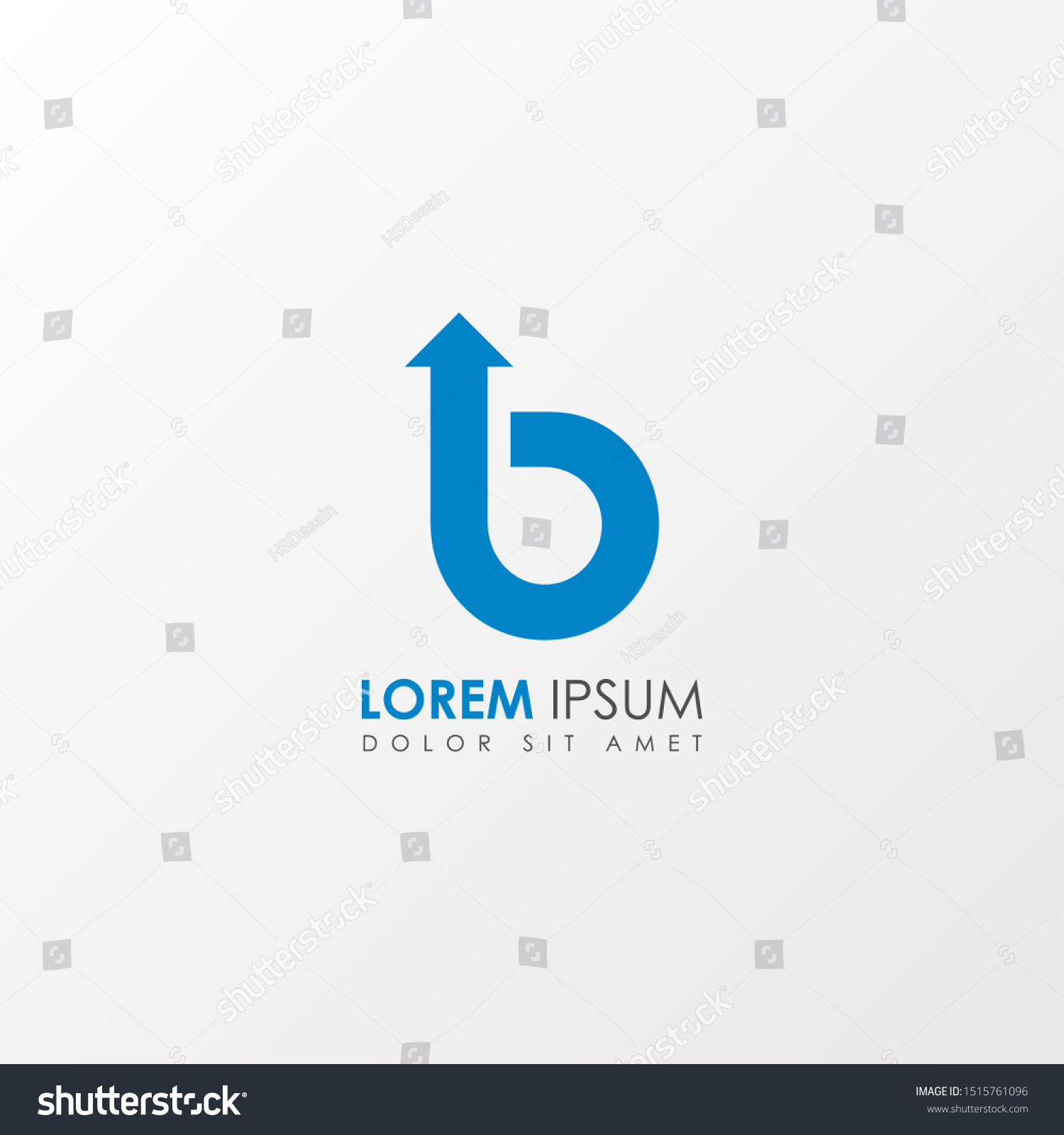 Initial B Letter Arrow Icon Logo Stock Vector (Royalty Free) 1515761096 ...