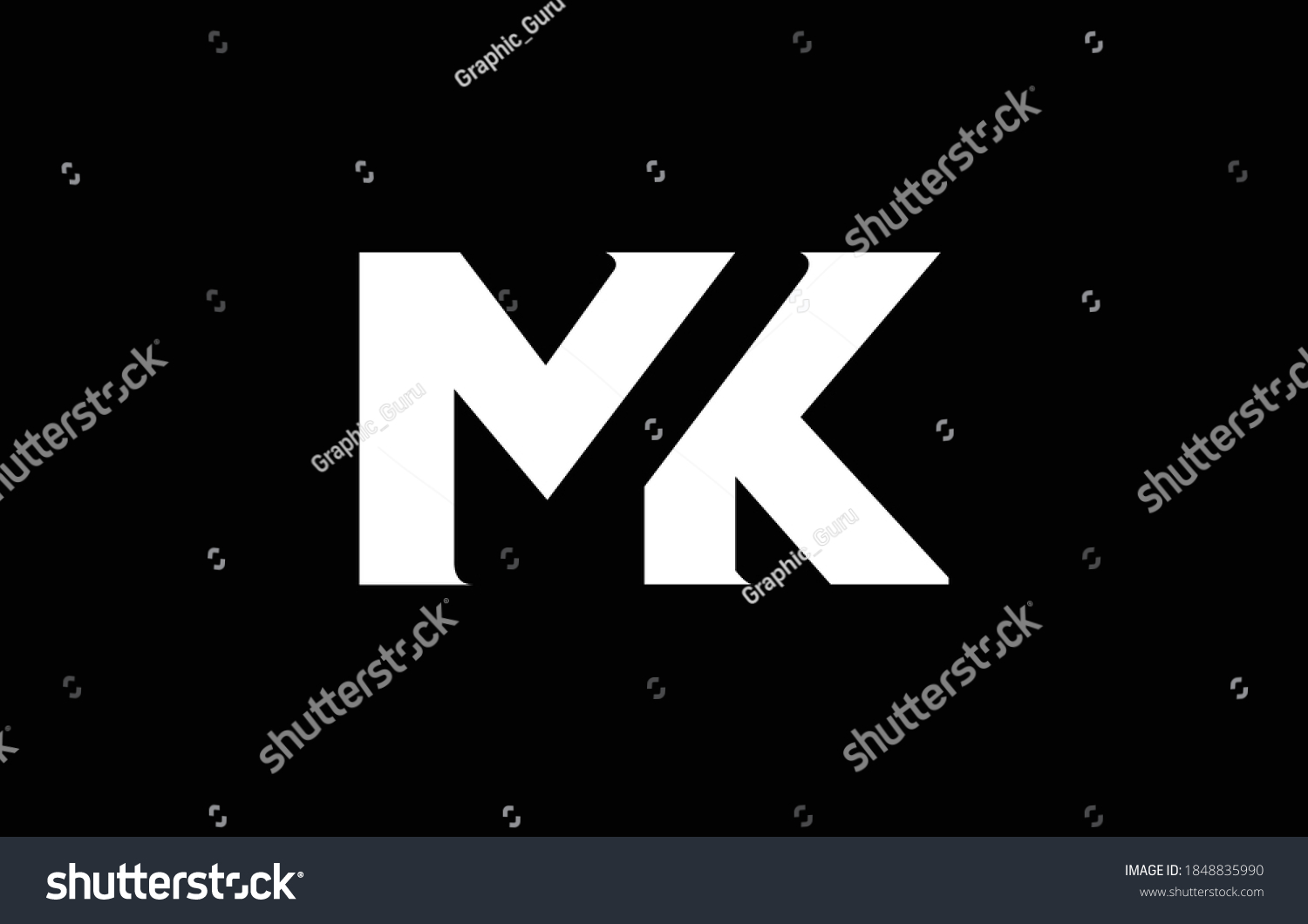 Initial Based Mkkm Logo Template Unique Stock Vector (Royalty Free ...