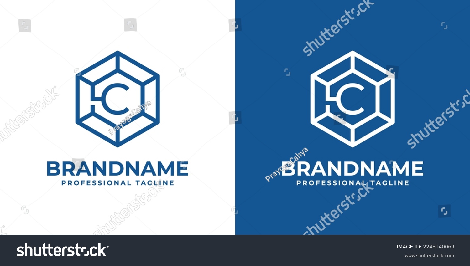 SVG of Initial C Hexagon Diamond Logo, suitable for any business with C initial. svg