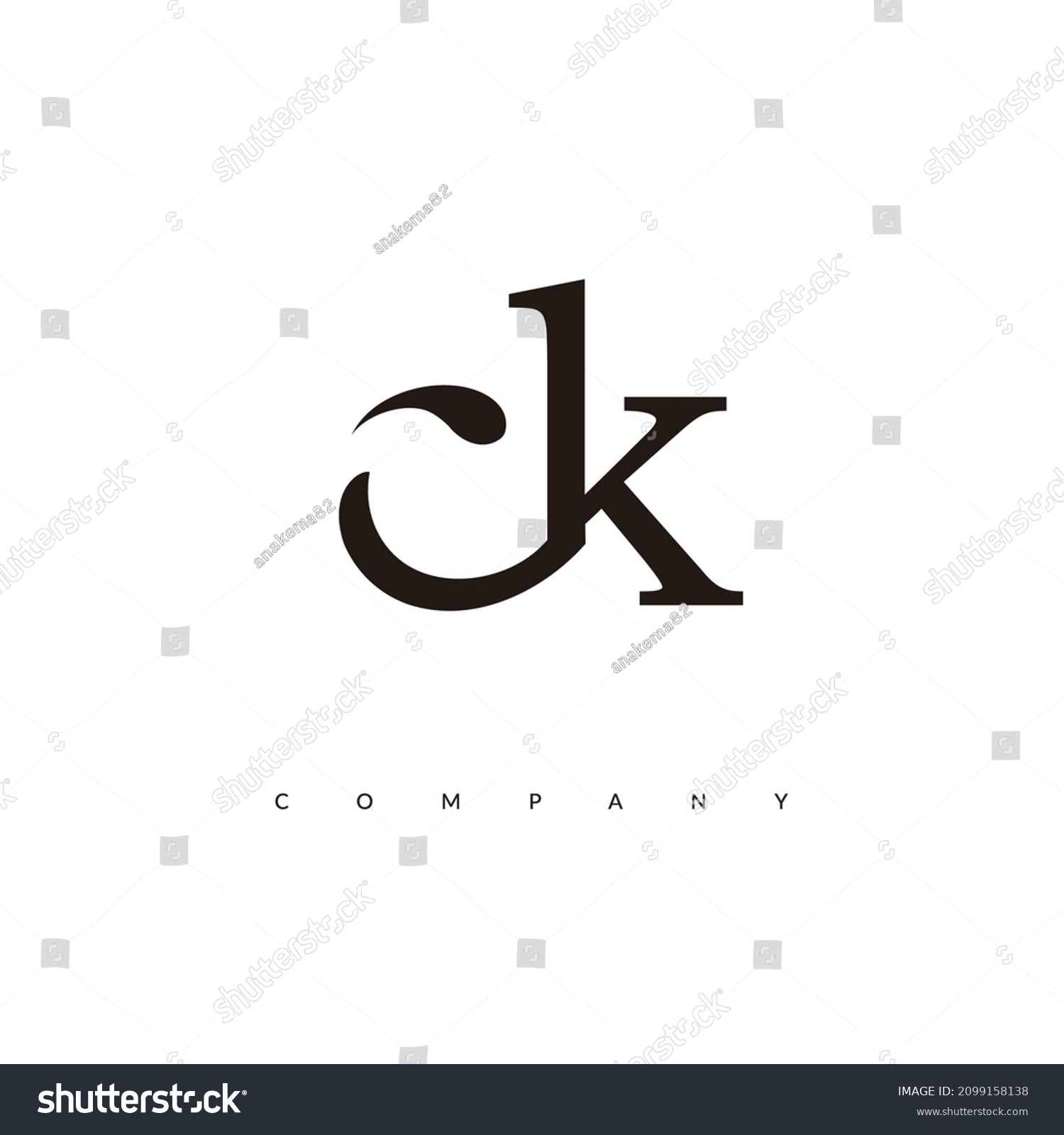 Initial Ck Logo Design Vector Stock Vector (Royalty Free) 2099158138 ...