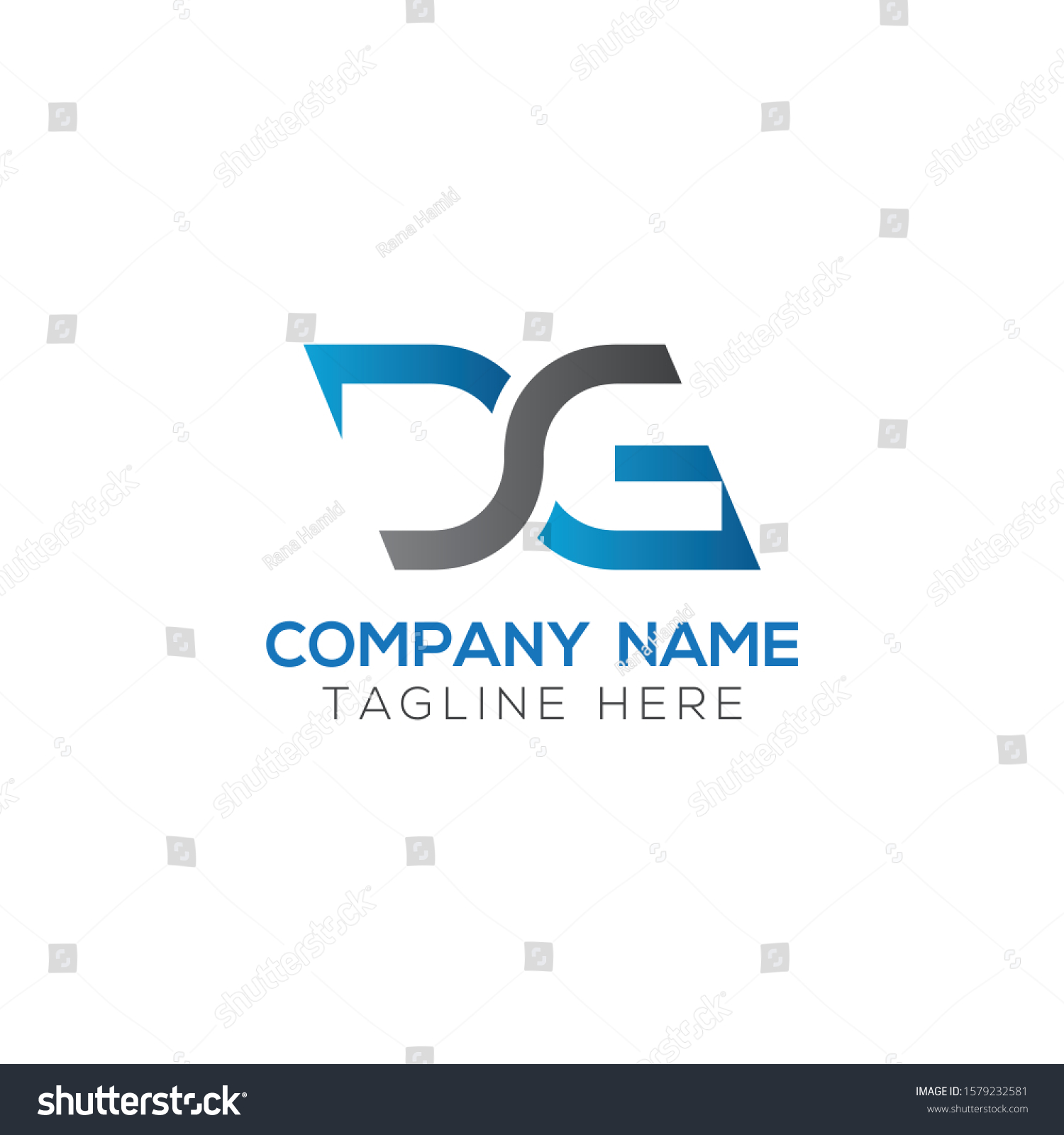 Initial Dg Letter Logo Creative Modern Stock Vector (Royalty Free ...