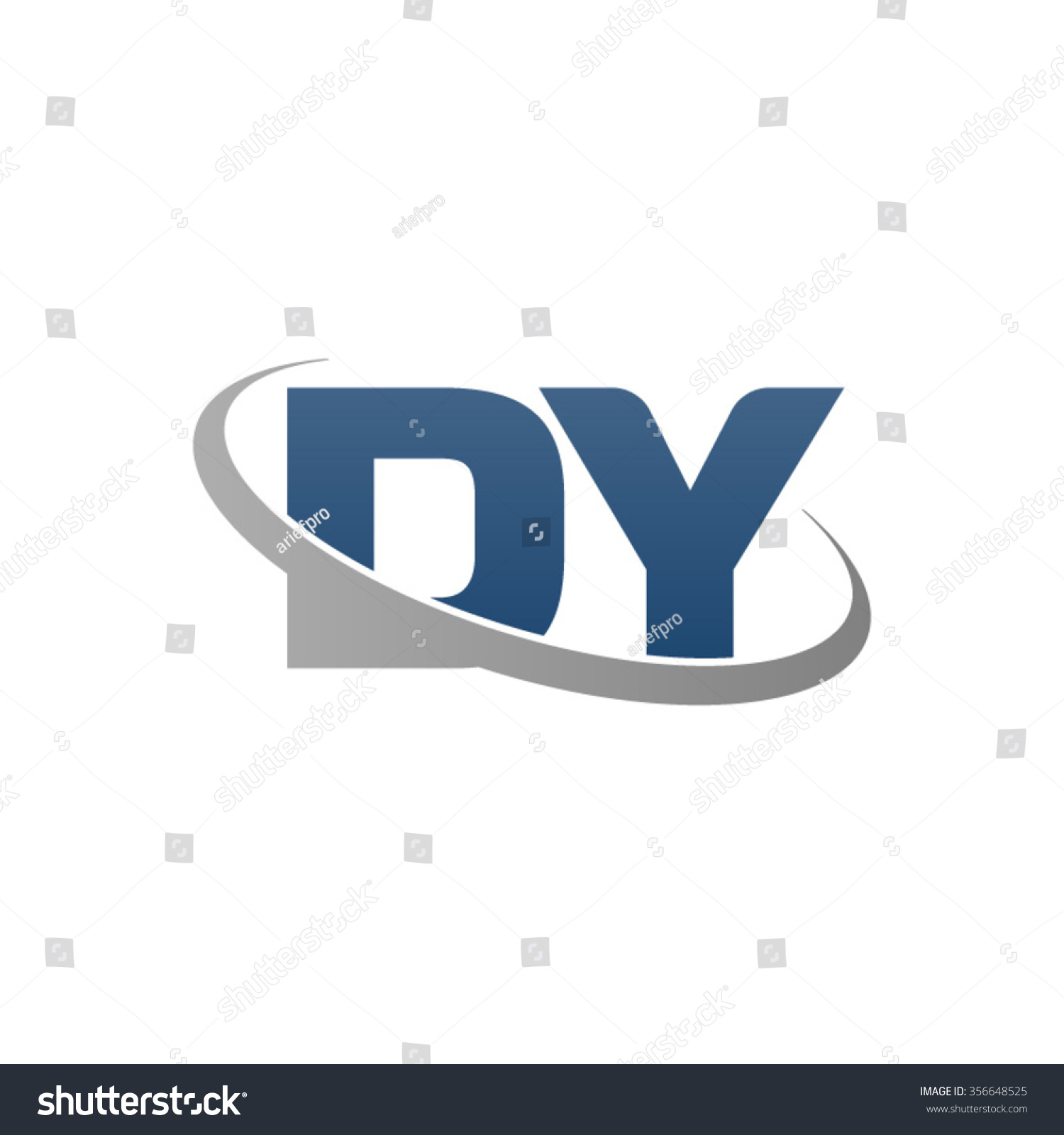 Initial Dy Swoosh Ring Company Logo Stock Vector (Royalty Free ...