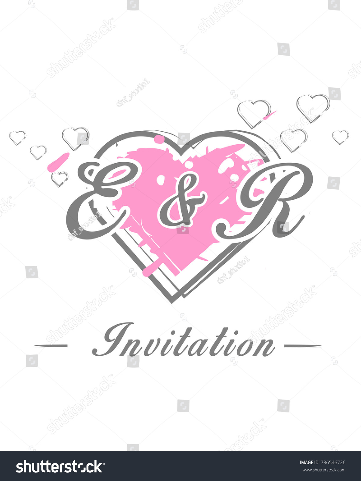 Initial E R Wedding Invitation Logo Stock Vector Royalty Free Shutterstock