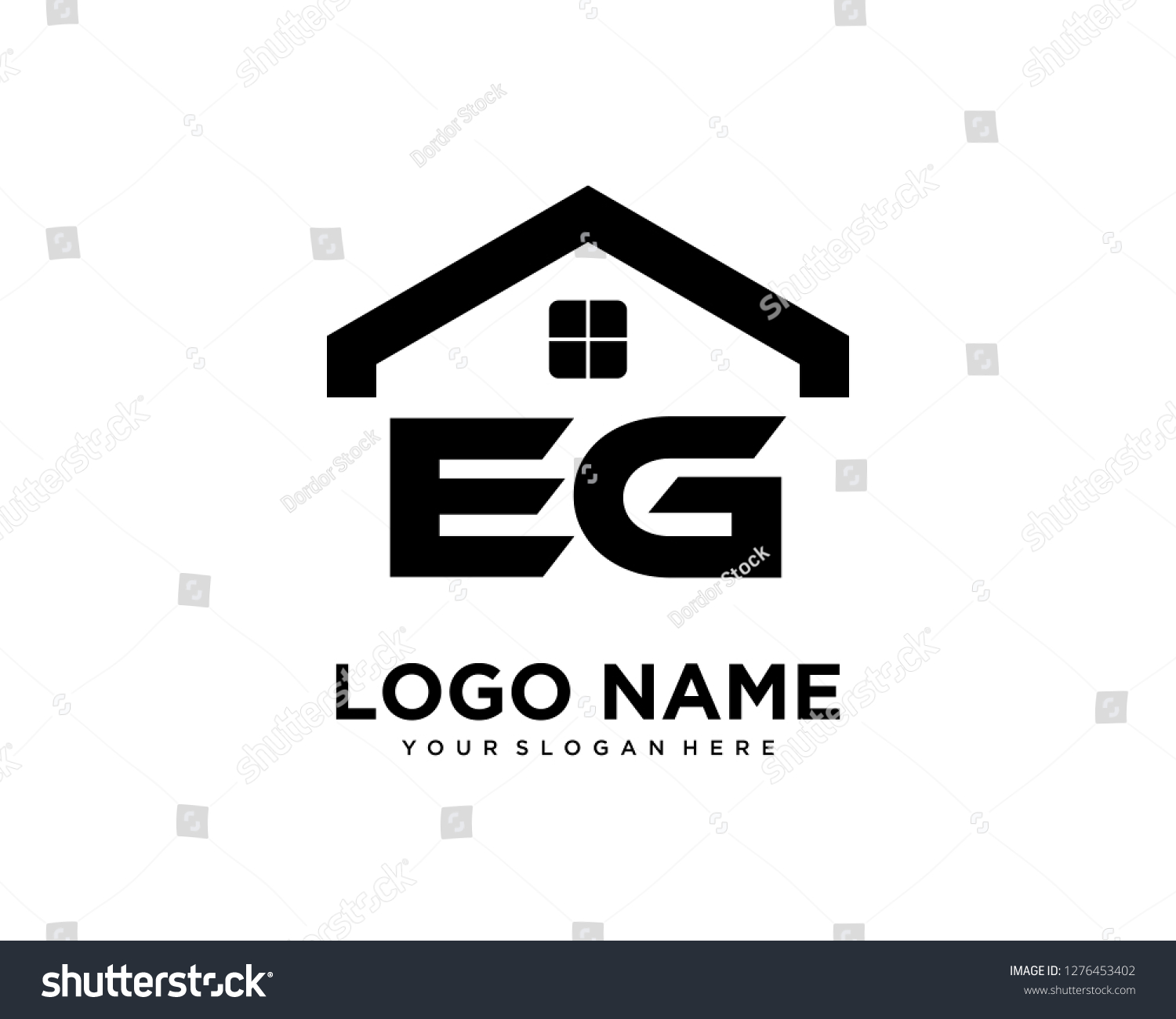 Initial Home Logo Vector Stock Vector (Royalty Free) 1276453402 ...