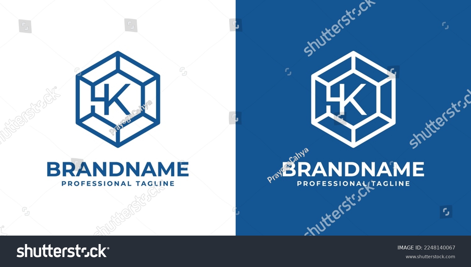 SVG of Initial K Hexagon Diamond Logo, suitable for any business with K initial. svg
