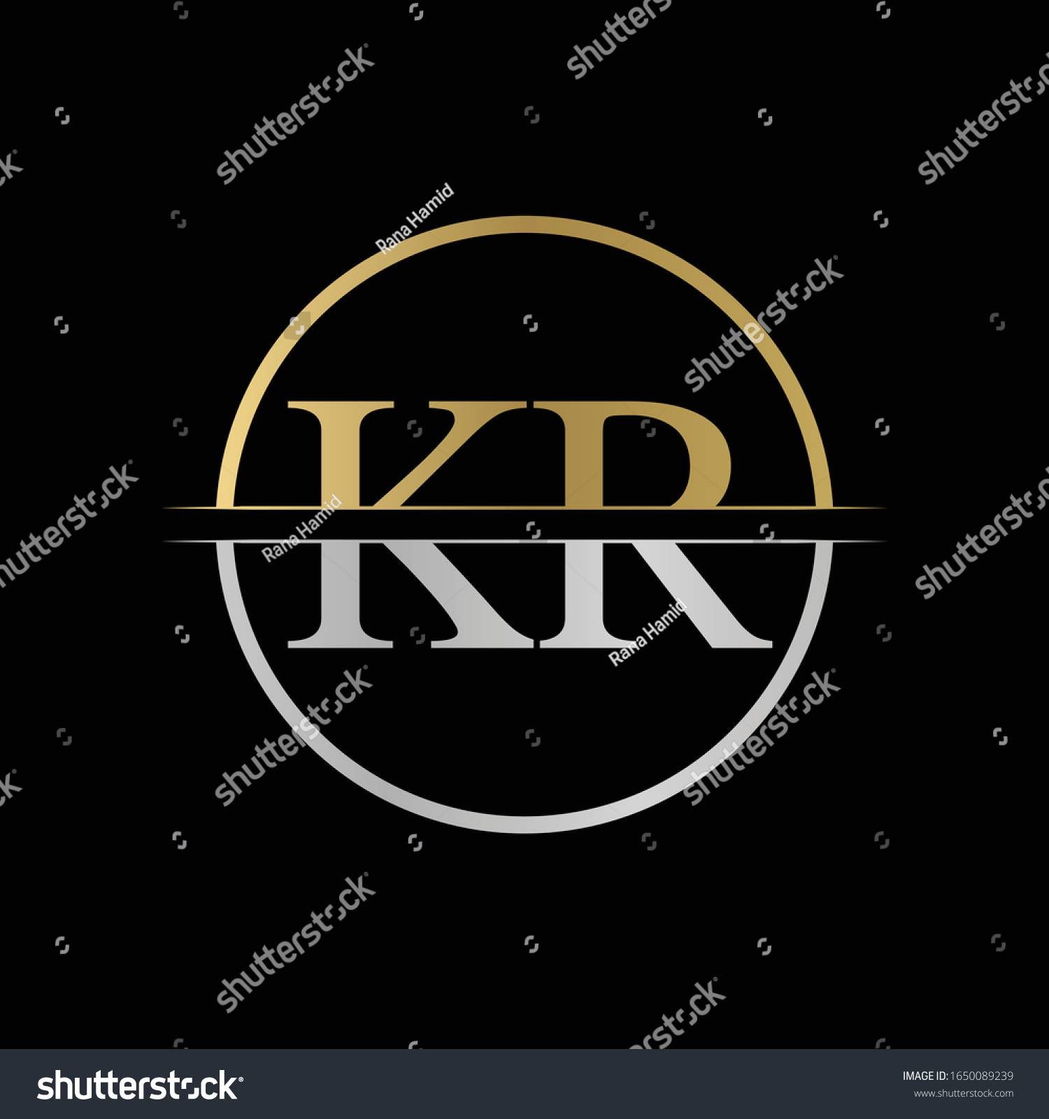 Initial Kr Letter Logo Design Vector Stock Vector (Royalty Free ...