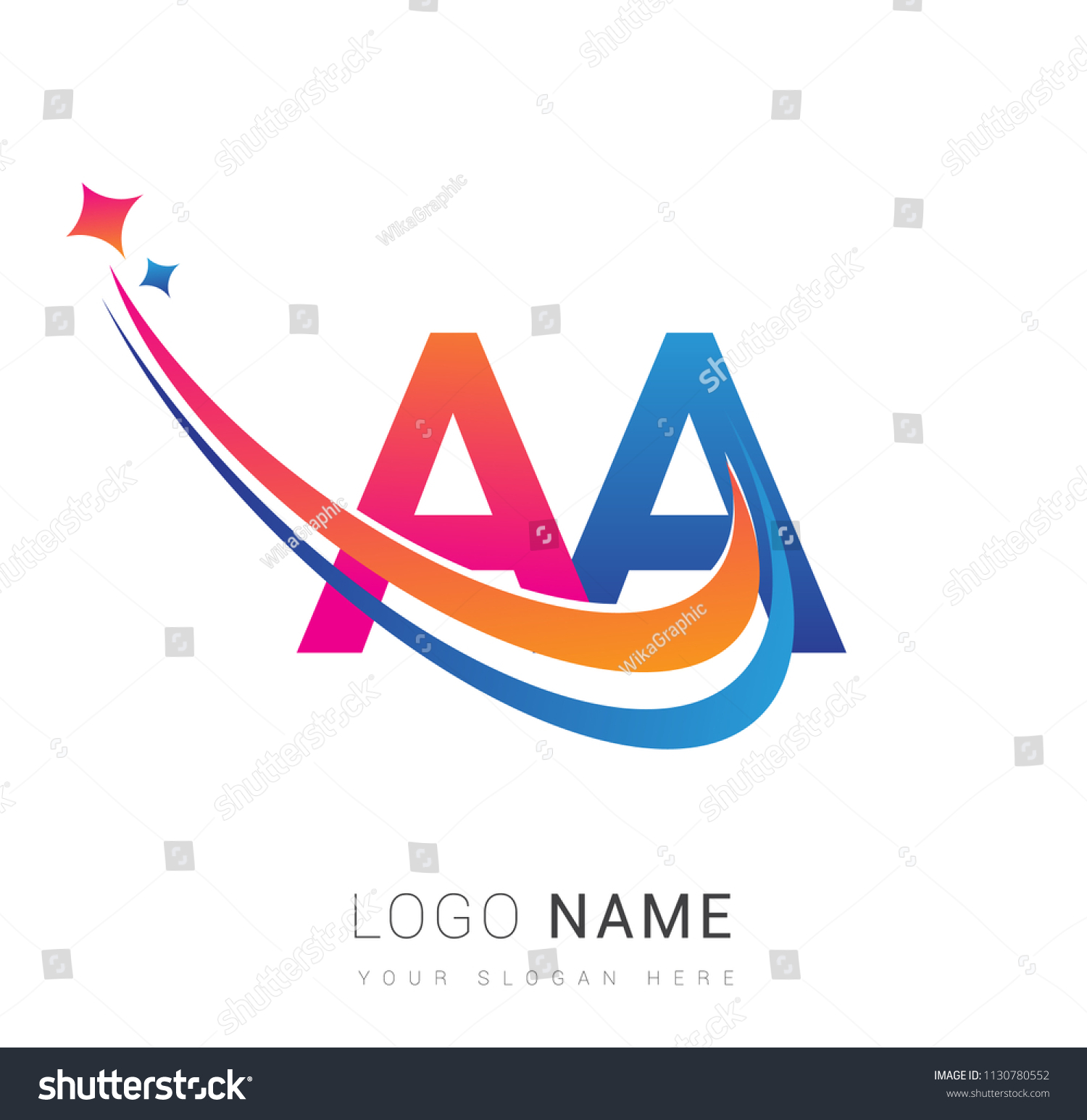 Initial Letter Logotype Company Name Stock Vector Royalty Free