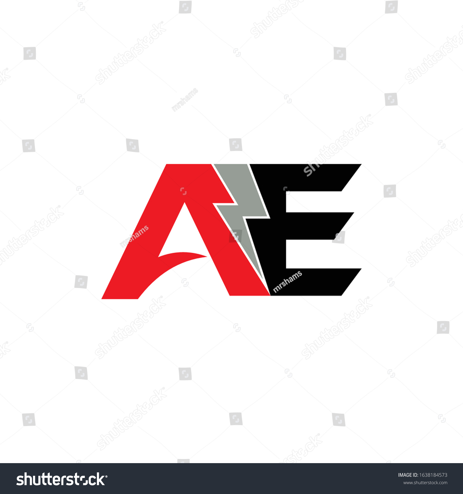SVG of Initial letter ae or ea logo design template svg