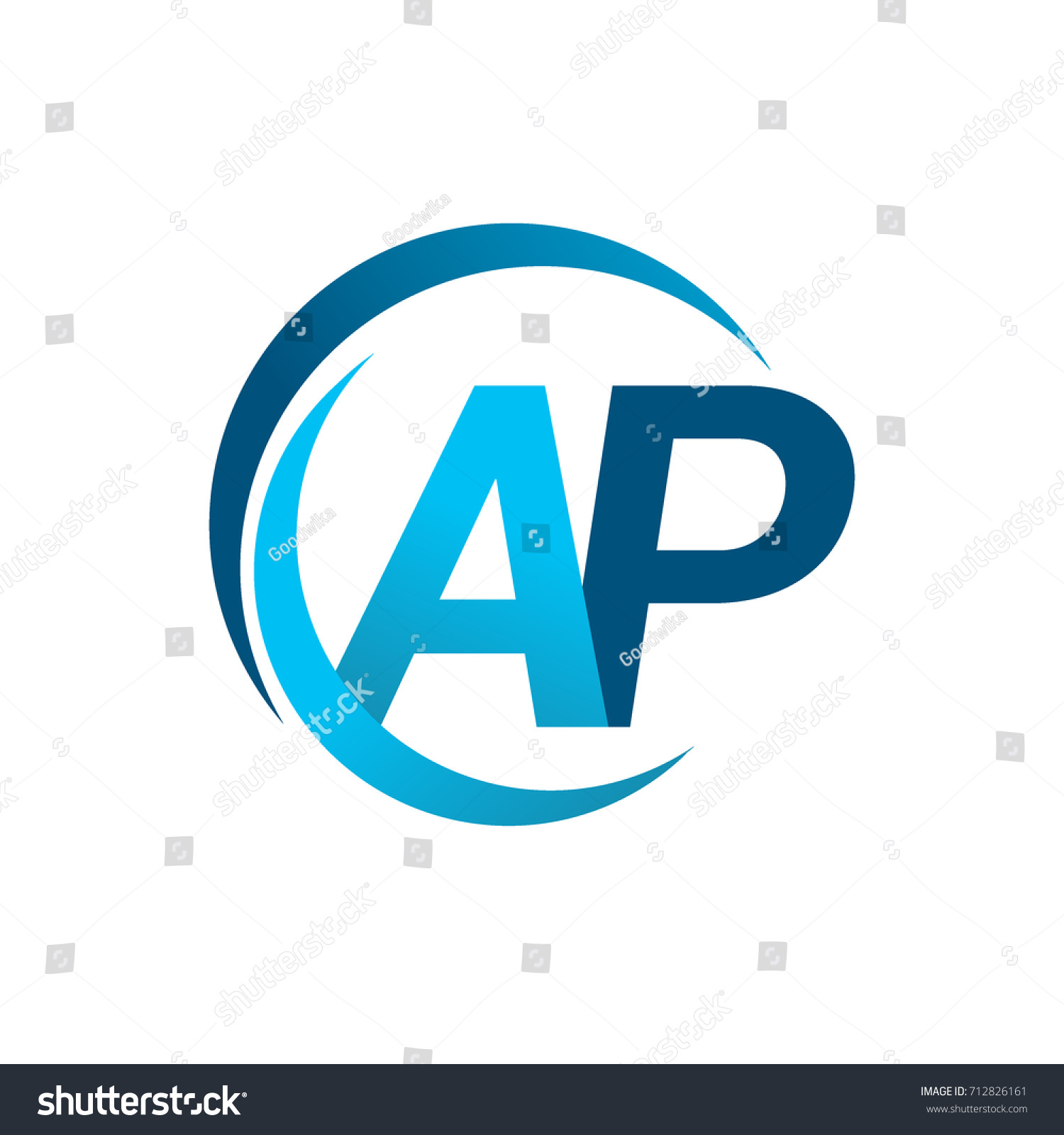 Initial Letter Ap Logotype Company Name Stock Vector ...