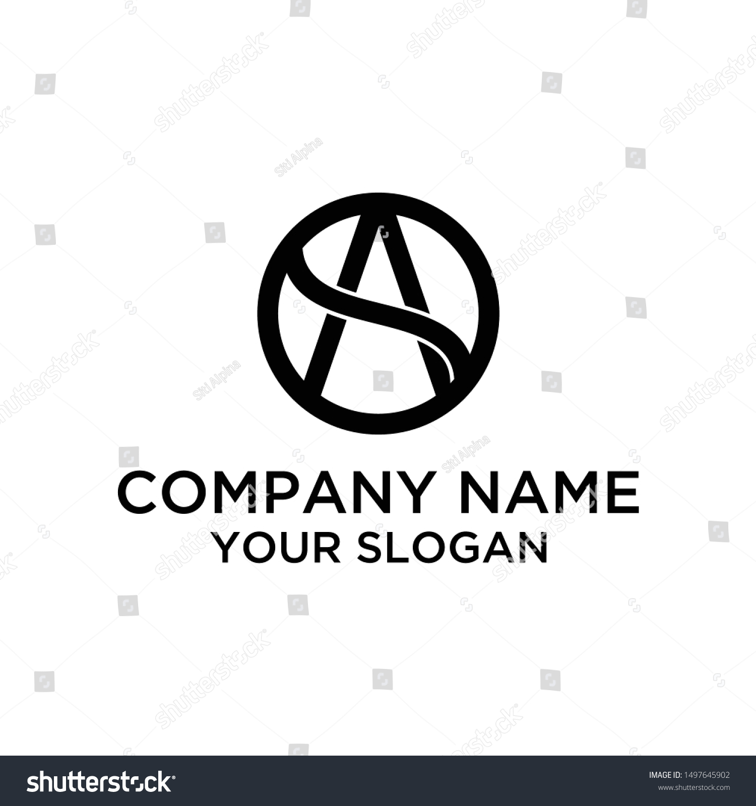 Initial Letter Circle Logo Design Template Stock Vector (royalty Free 