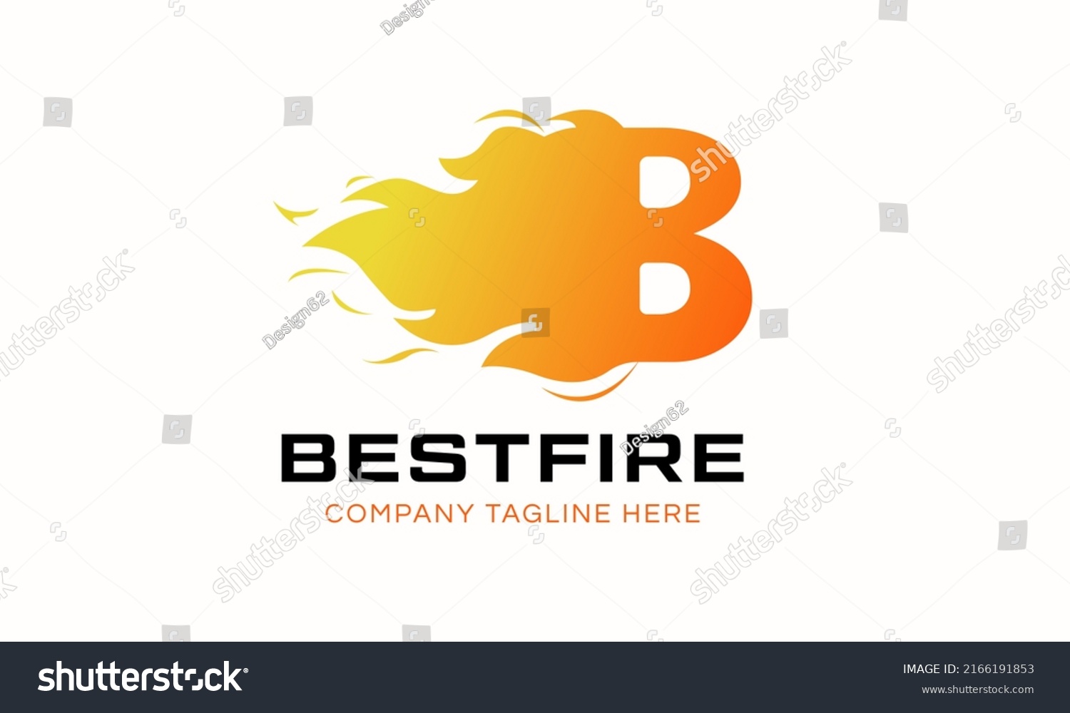 Initial Letter B Fire Logo Flame Stock Vector (Royalty Free) 2166191853 ...