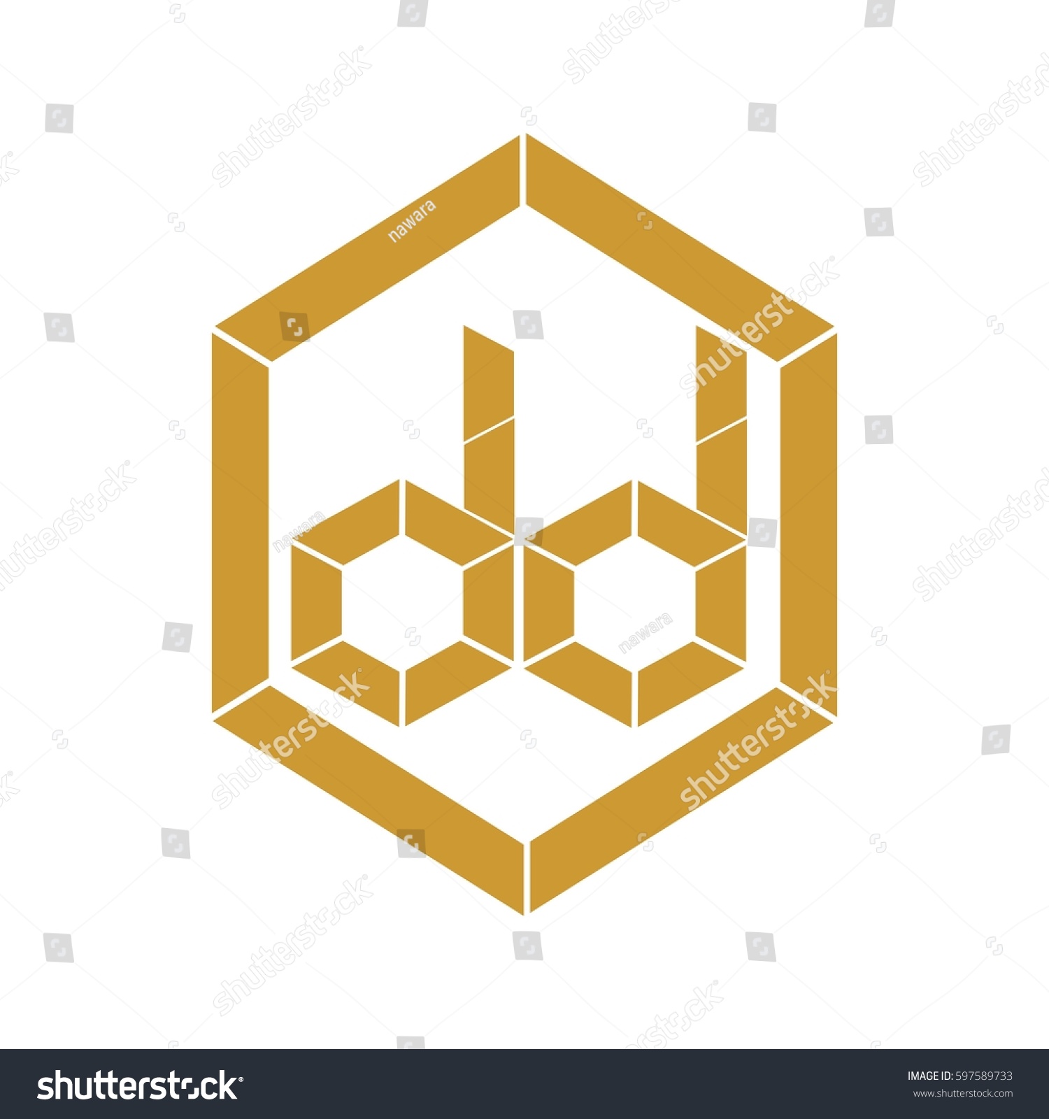 Initial Letter Dd Gold Color Logo Stock Vector (Royalty Free) 597589733 ...