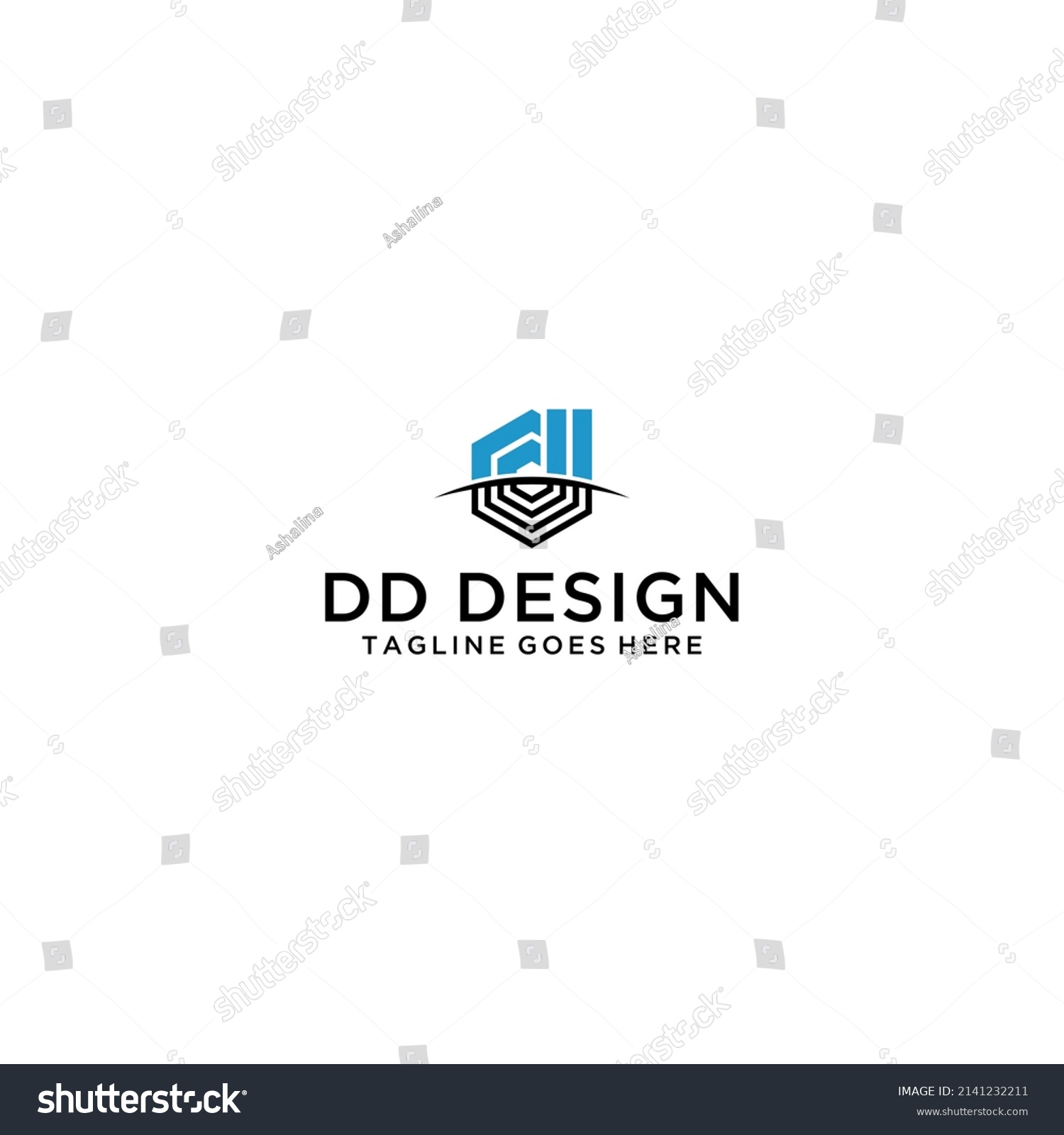 Initial Letter Dd Logo Design Stock Vector (Royalty Free) 2141232211 ...