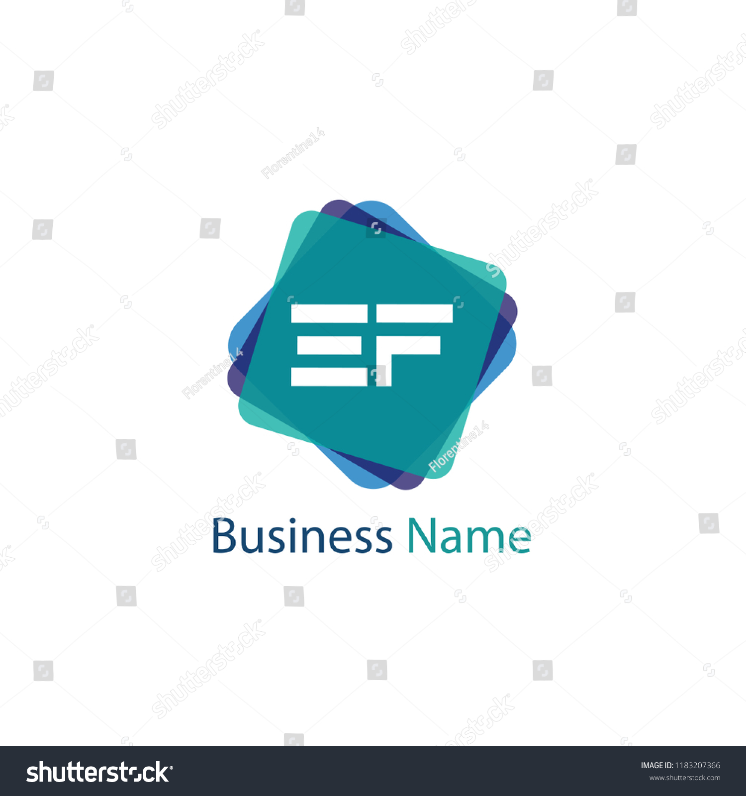 Initial Letter Ef Logo Template Design Stock Vector (Royalty Free ...