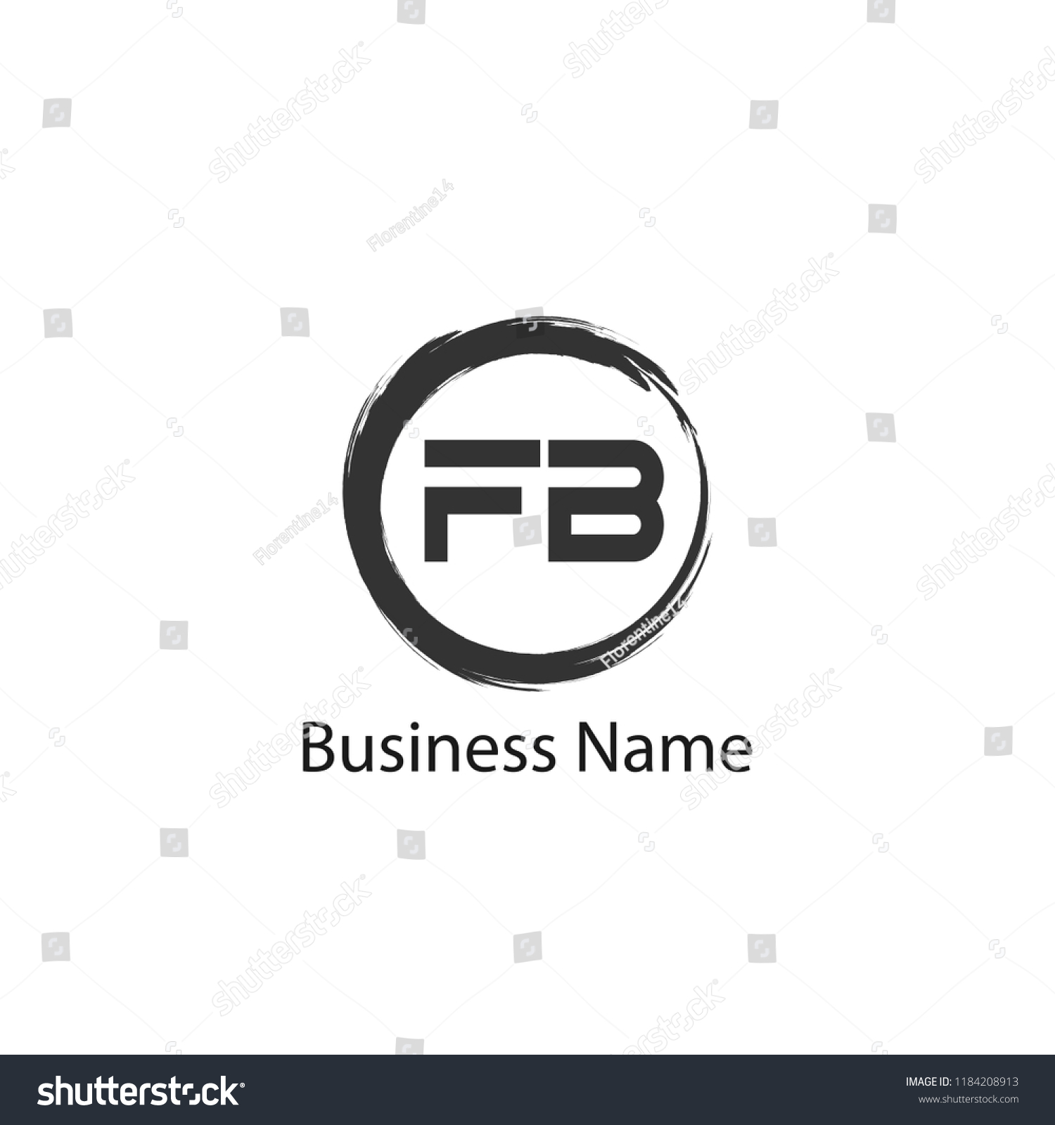 Initial Letter Fb Logo Template Design Stock Vector Royalty Free