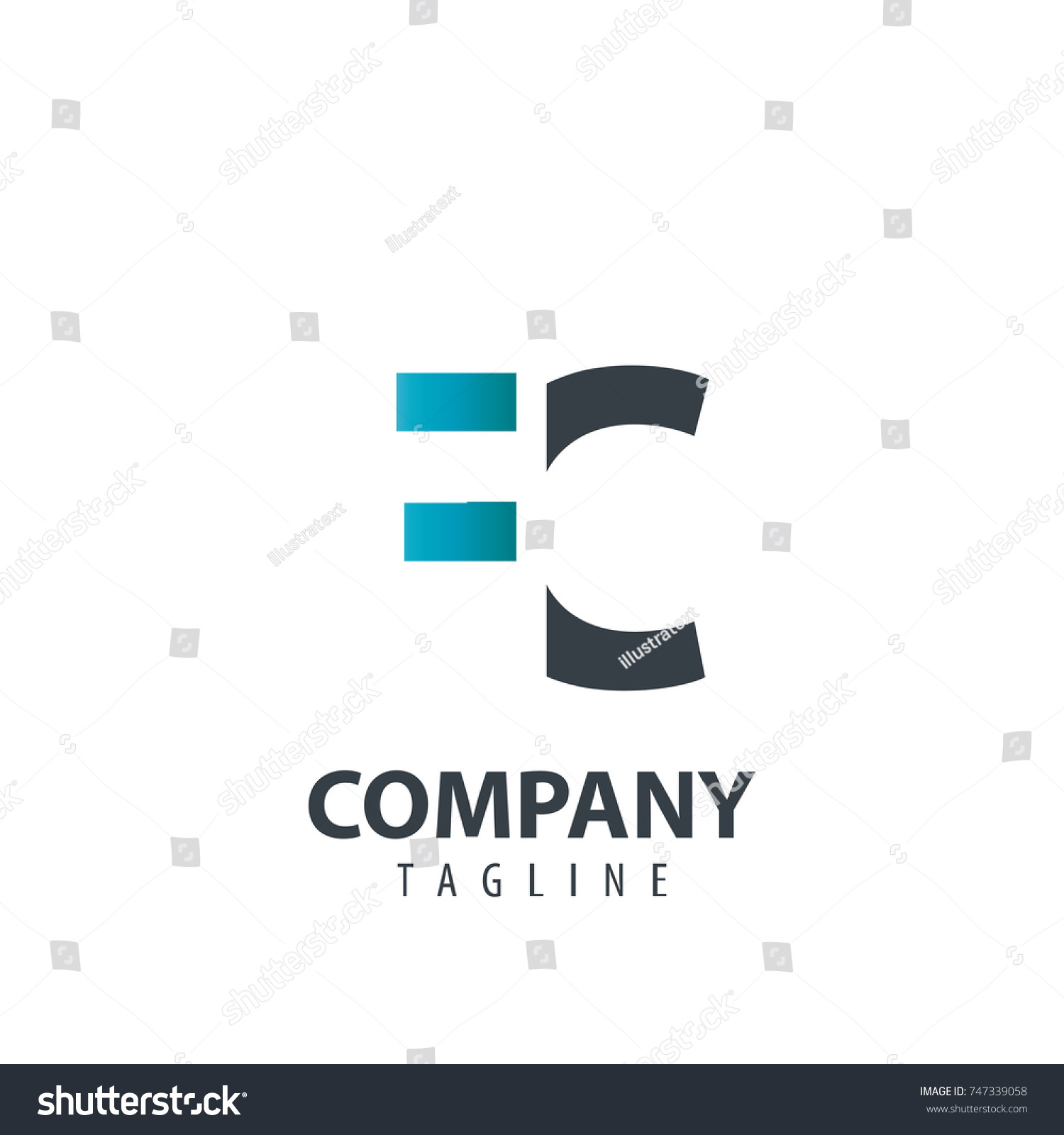 Initial Letter Fc Design Logo Stock Vector (Royalty Free) 747339058 ...