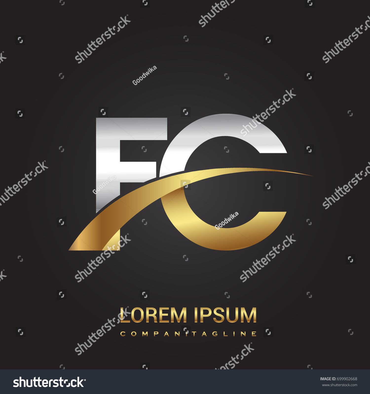 Initial Letter Fc Logotype Company Name Stock Vector (Royalty Free ...