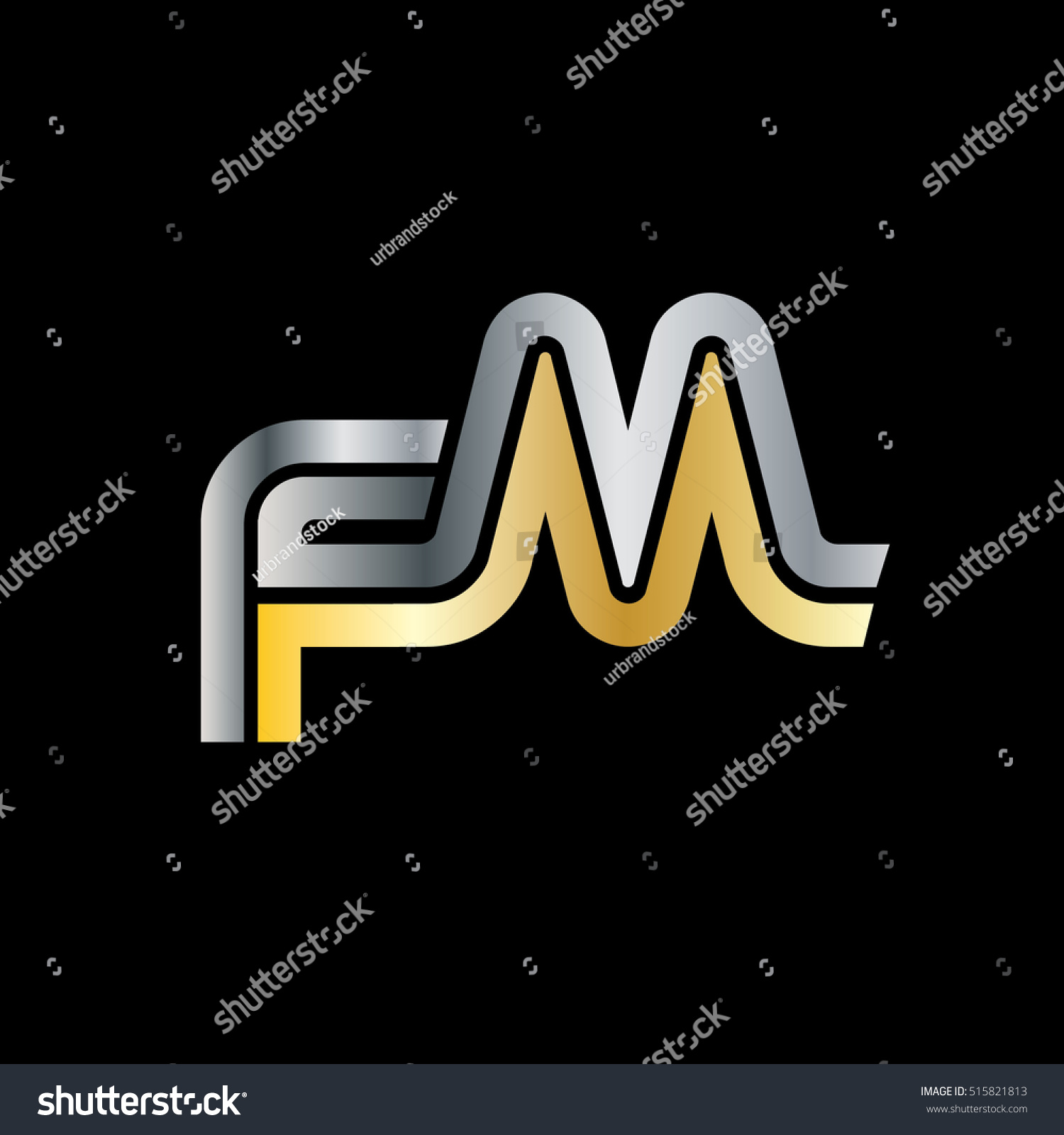 Initial Letter Fm Linked Design Logo Stock Vector 515821813 - Shutterstock