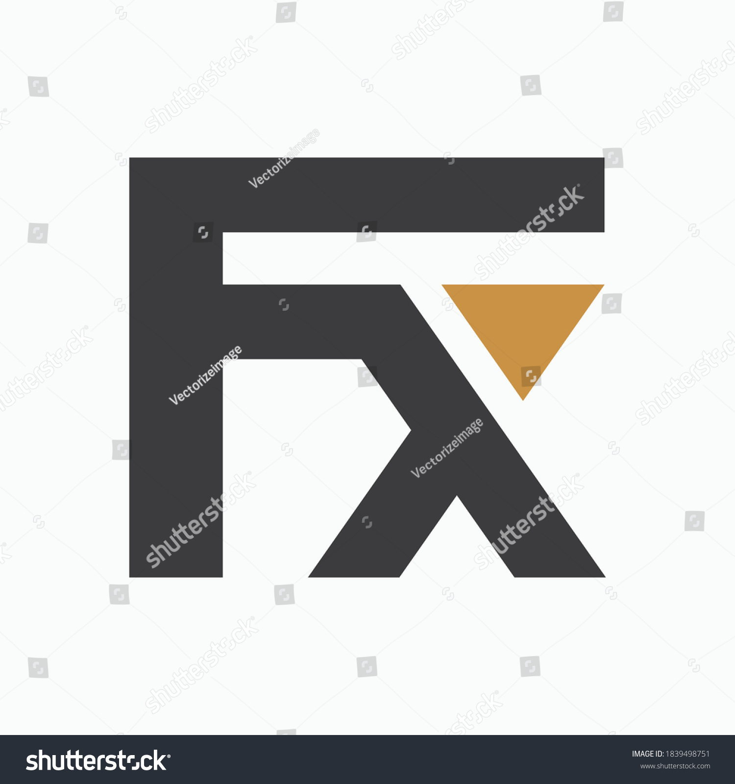 Initial Letter Fx Xf Logo Vector Stock Vector (royalty Free) 1839498751