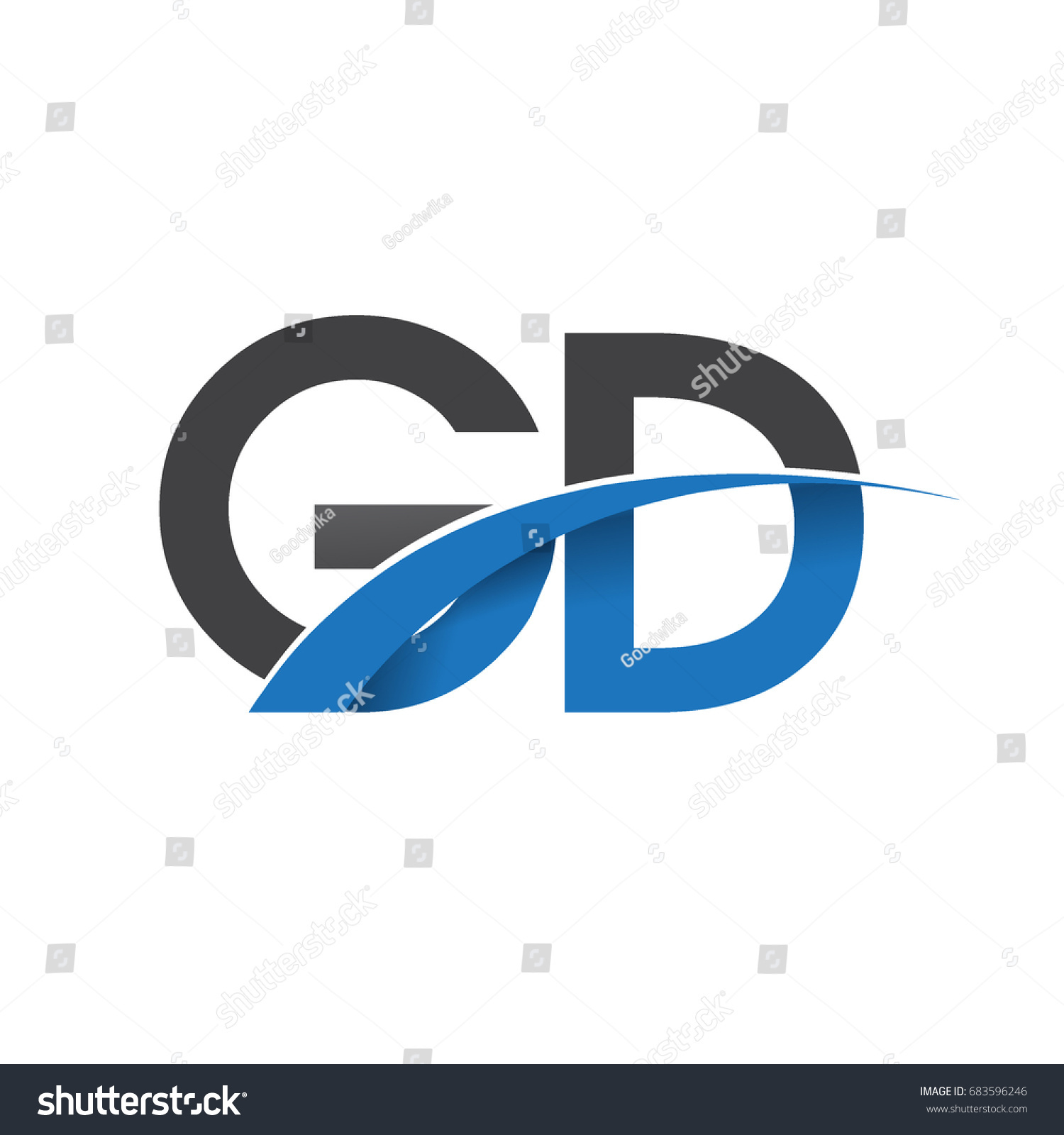 Initial Letter Gd Logotype Company Name Stock Vector Royalty Free 683596246