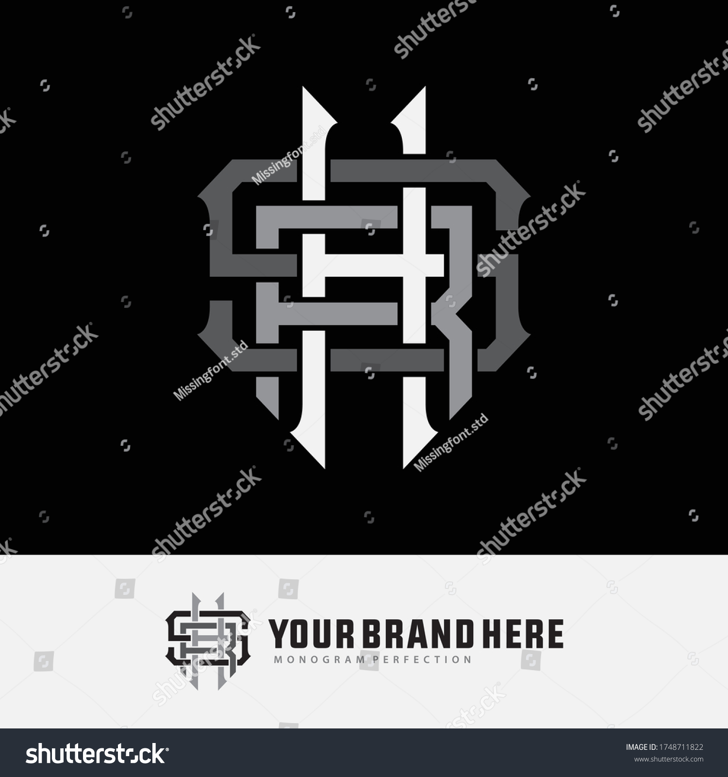 Initial Letter Hrs Hsr Rhs Rsh Stock Vector Royalty Free