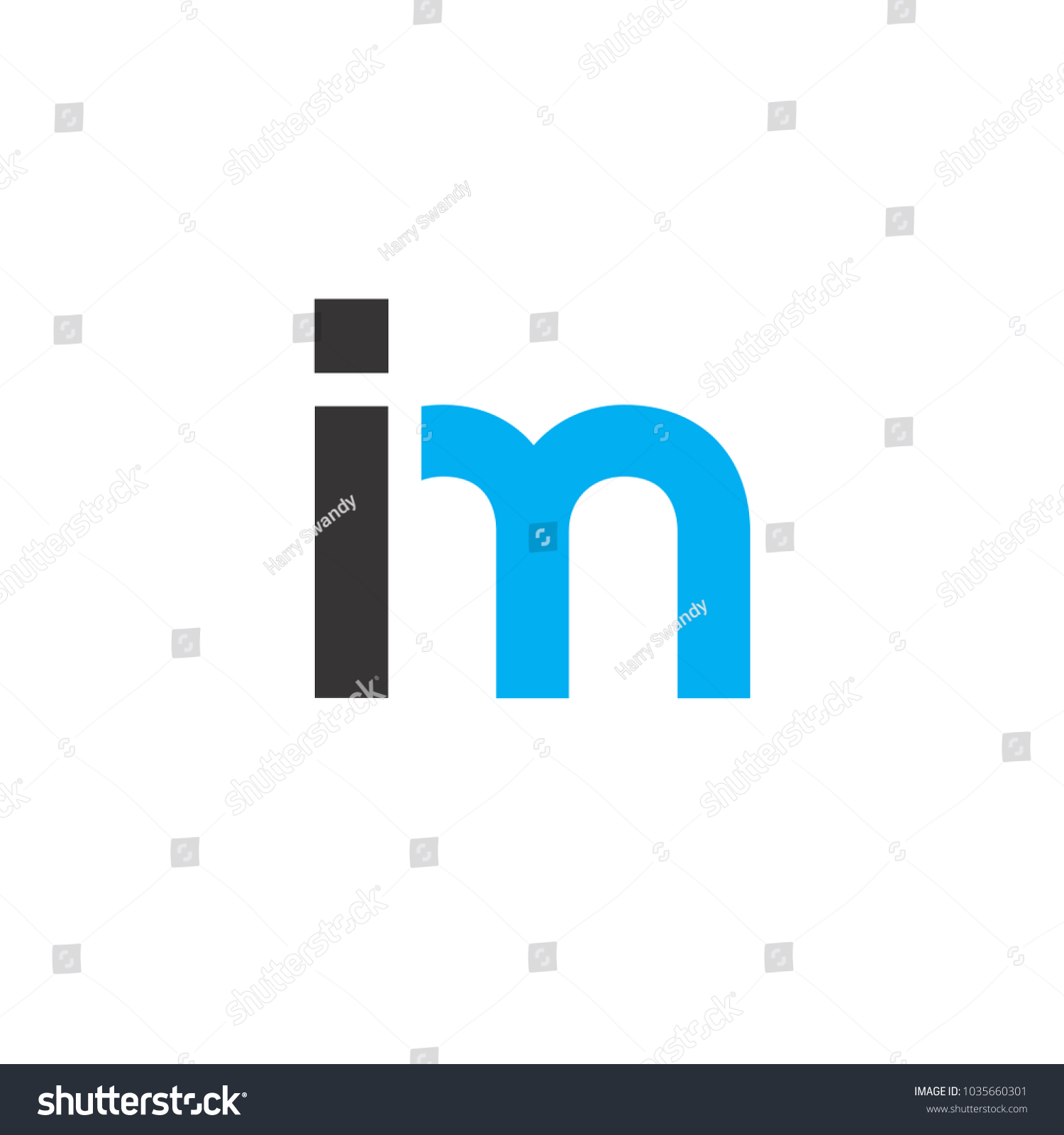 Initial Letter Im Linked Circle Lowercase Stock Vector (Royalty Free ...