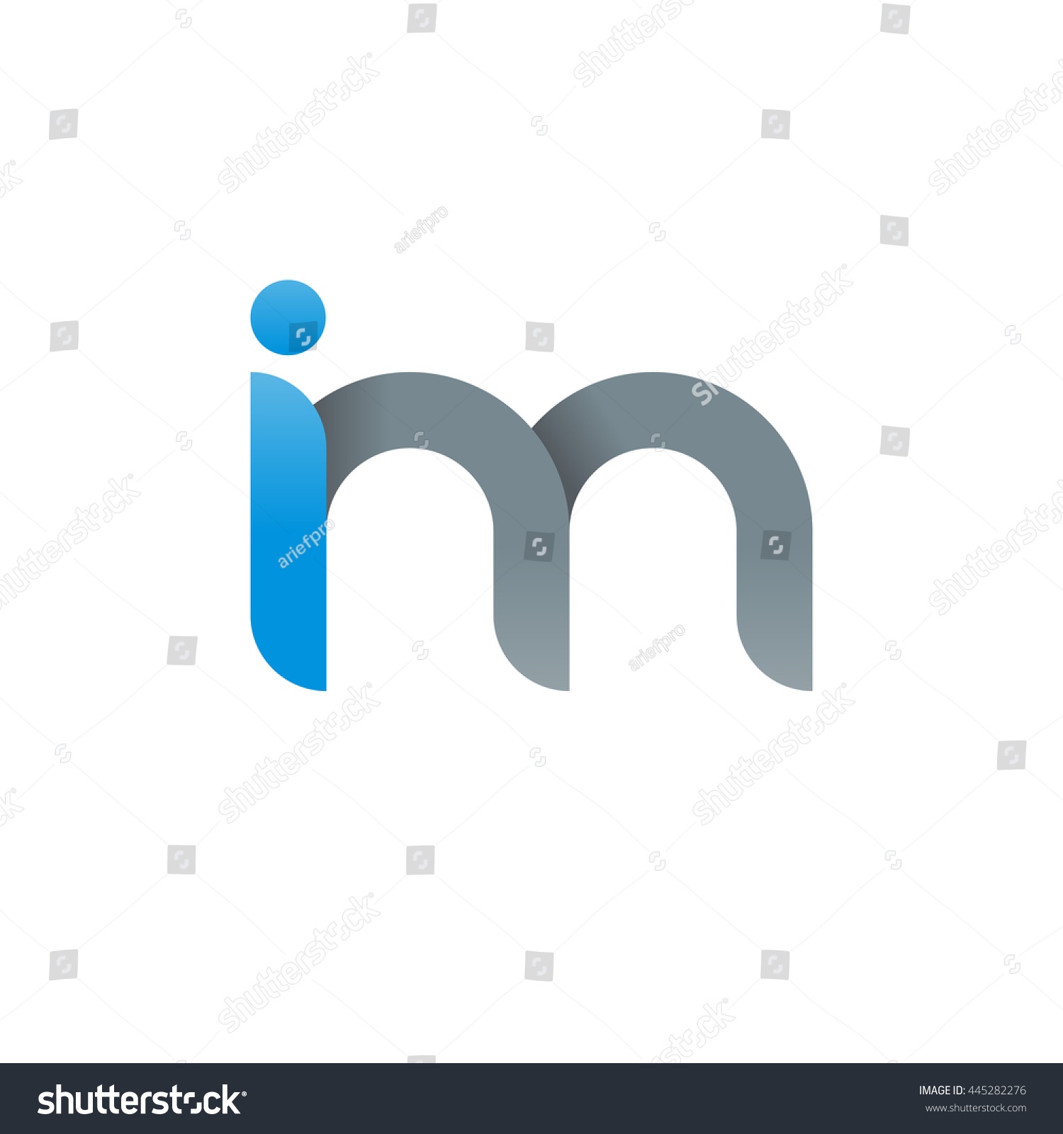 Initial Letter Im Modern Linked Circle Stock Vector ...