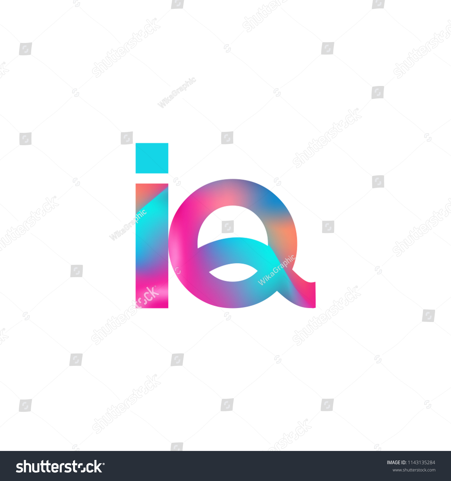 Initial Letter Iq Logo Lowercase Colorful Stock Vector (Royalty Free ...