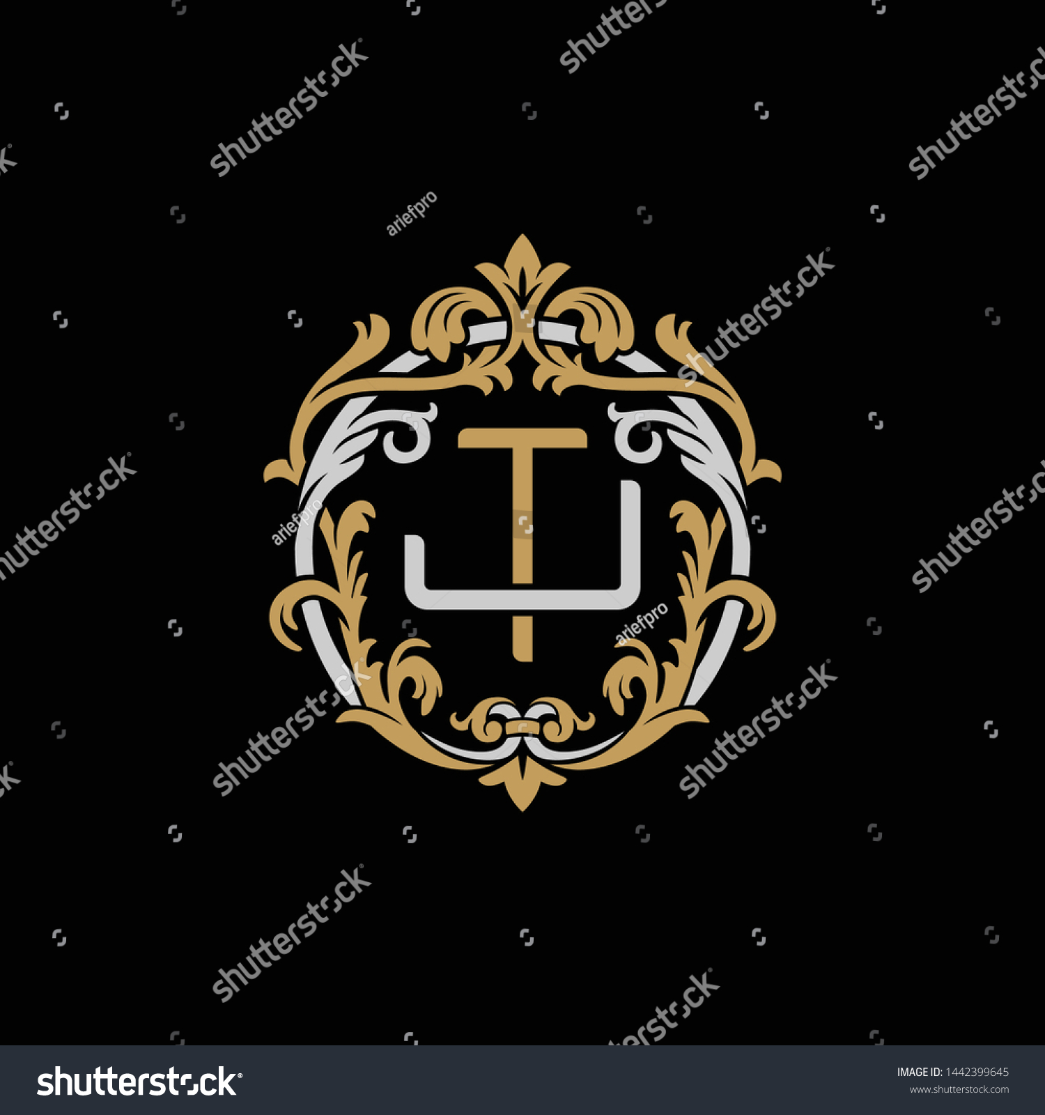 Initial Letter J T Jt Tj Stock Vector (Royalty Free) 1442399645