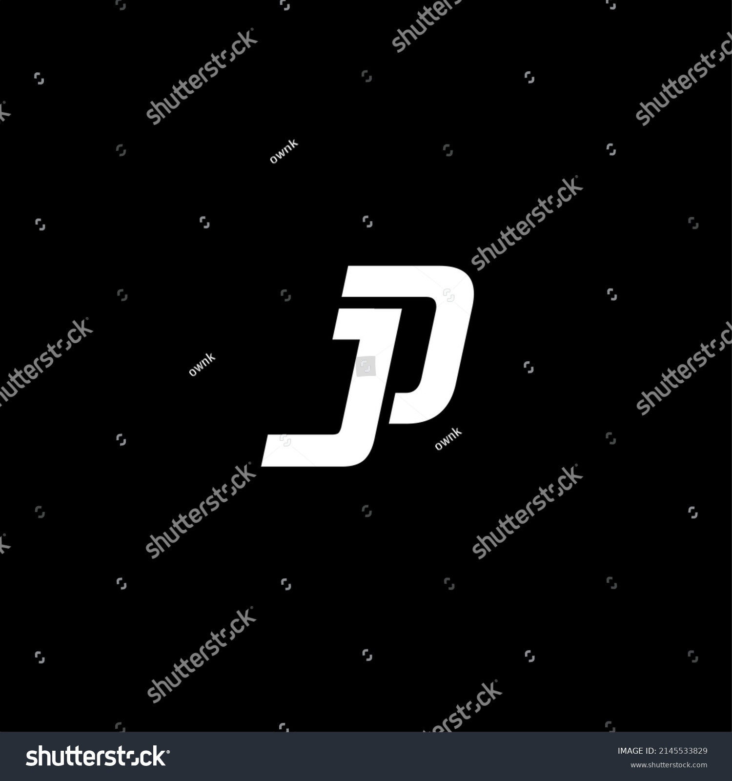 Initial Letter Jp Monogram Logo Design Stock Vector (Royalty Free ...