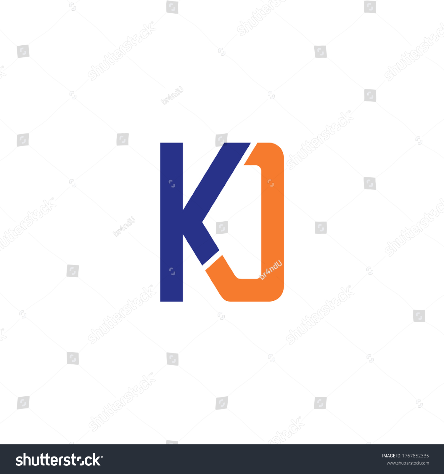 Initial Letter K J Kj Jk Stock Vector Royalty Free