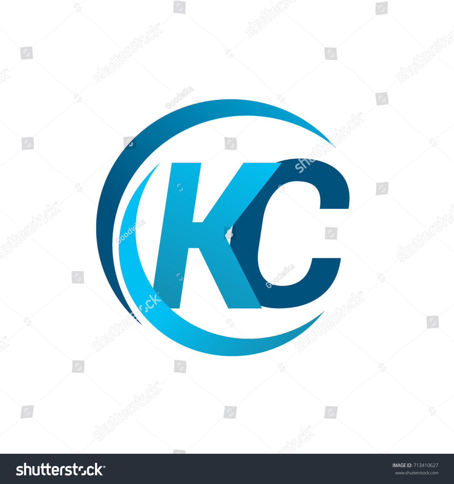 Initial Letter Kc Logotype Company Name Stock Vector 713410627