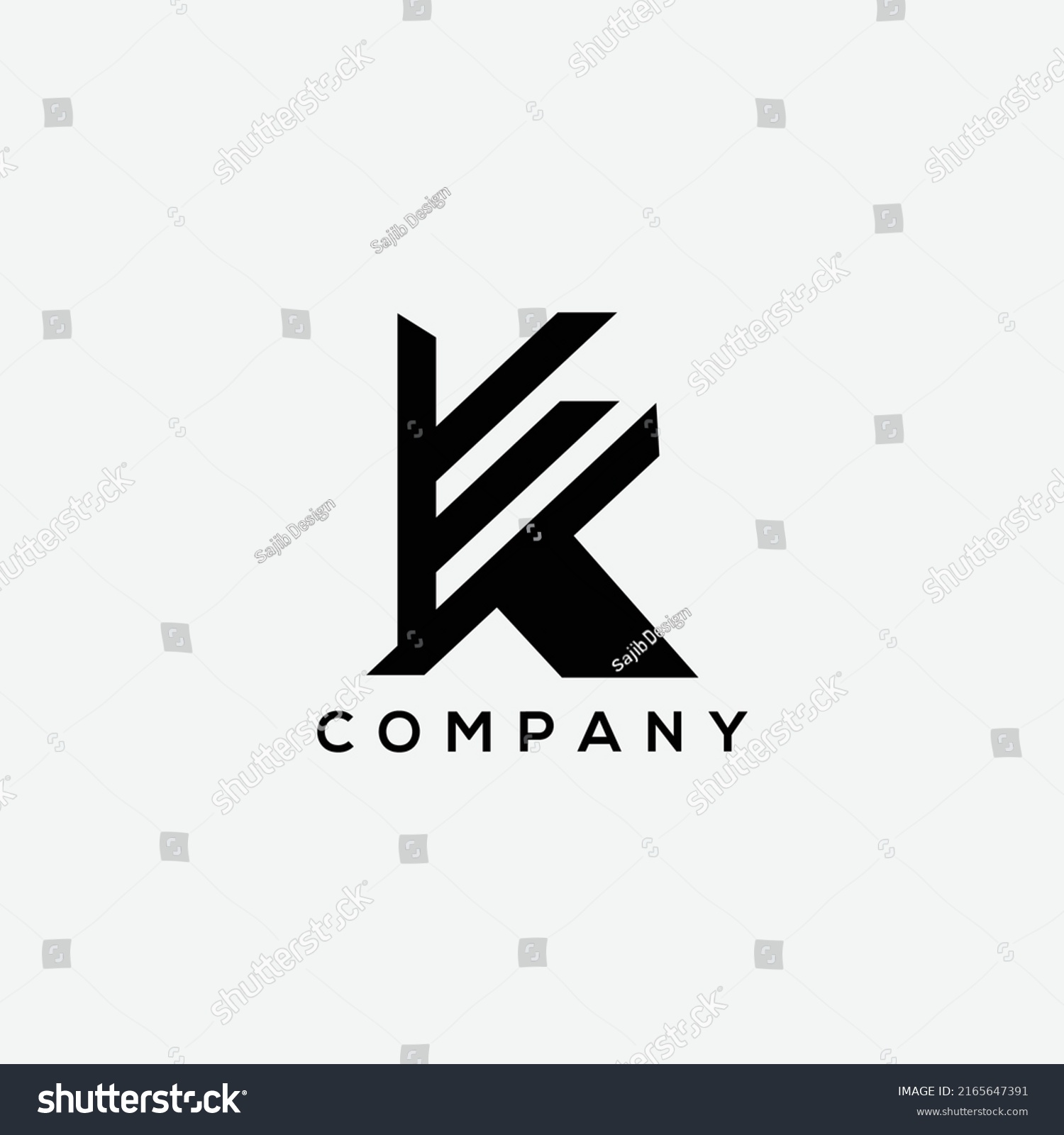 Initial Letter Ke Graphic Logo Design Stock Vector (Royalty Free ...