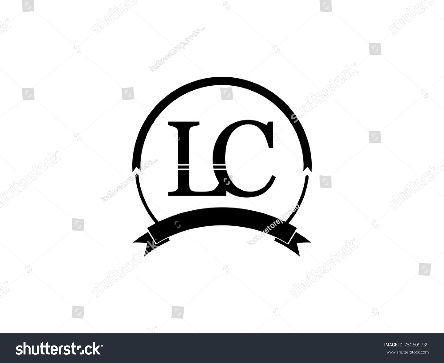 Initial Letter Lc Logo Monogram Retro Stock Vector Royalty Free