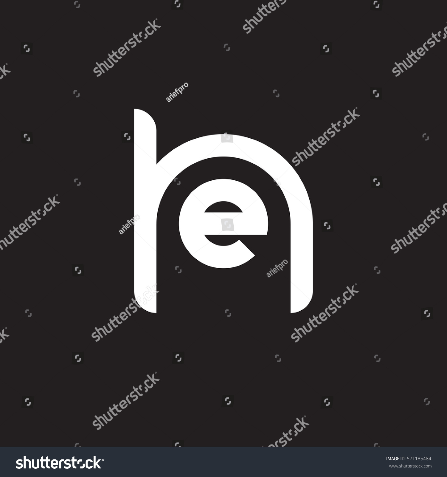 Initial Letter Logo He Eh E Stock Vector 571185484 - Shutterstock