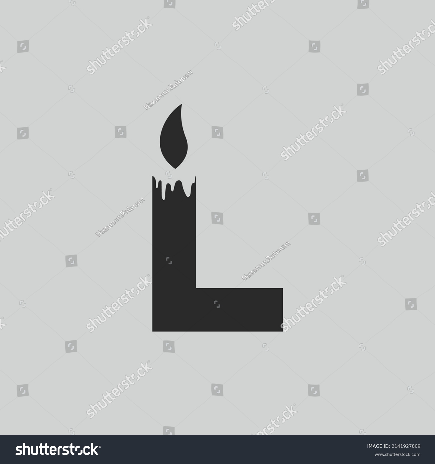SVG of initial letter logo L candle logo design Vector Icon template elements svg