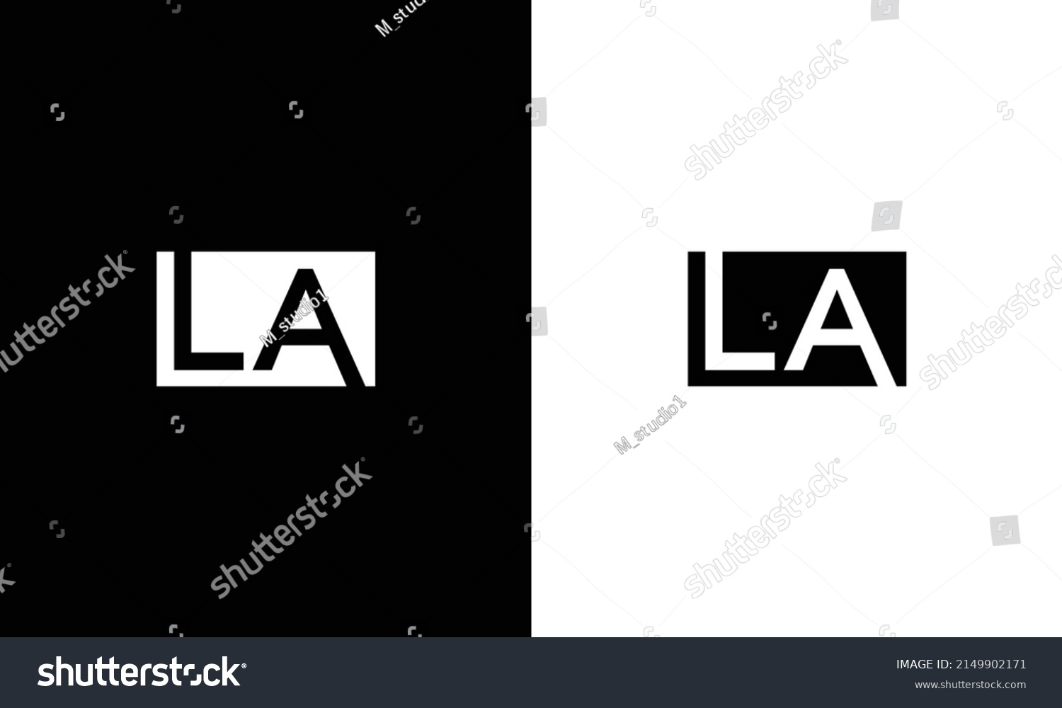 Initial Letter Logo La Logo Template Stock Vector (Royalty Free ...