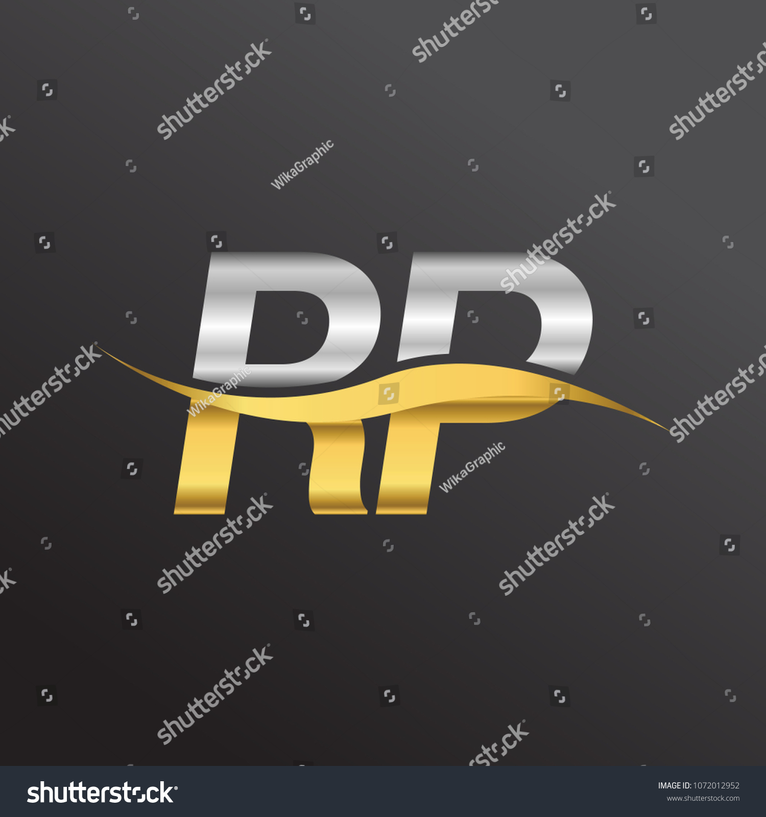 Initial Letter Logo Rp Company Name Stock Vector Royalty Free