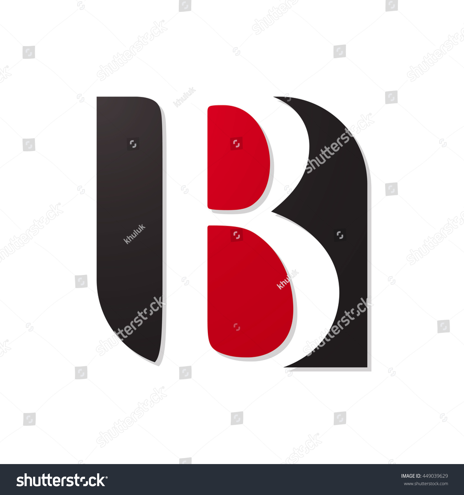 Initial Letter Logo Shape B เวกเตอร์สต็อก (ปลอดค่าลิขสิทธิ์) 449039629 ...