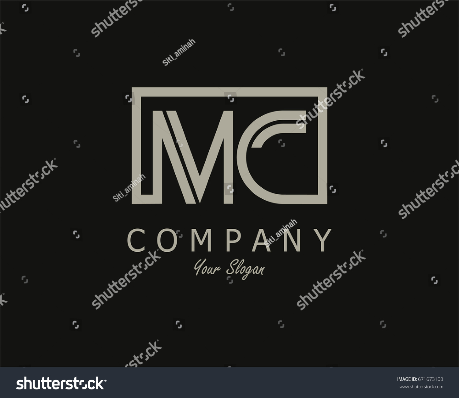 Initial Letter Mc Logo Design Template Stock Vector (Royalty Free ...