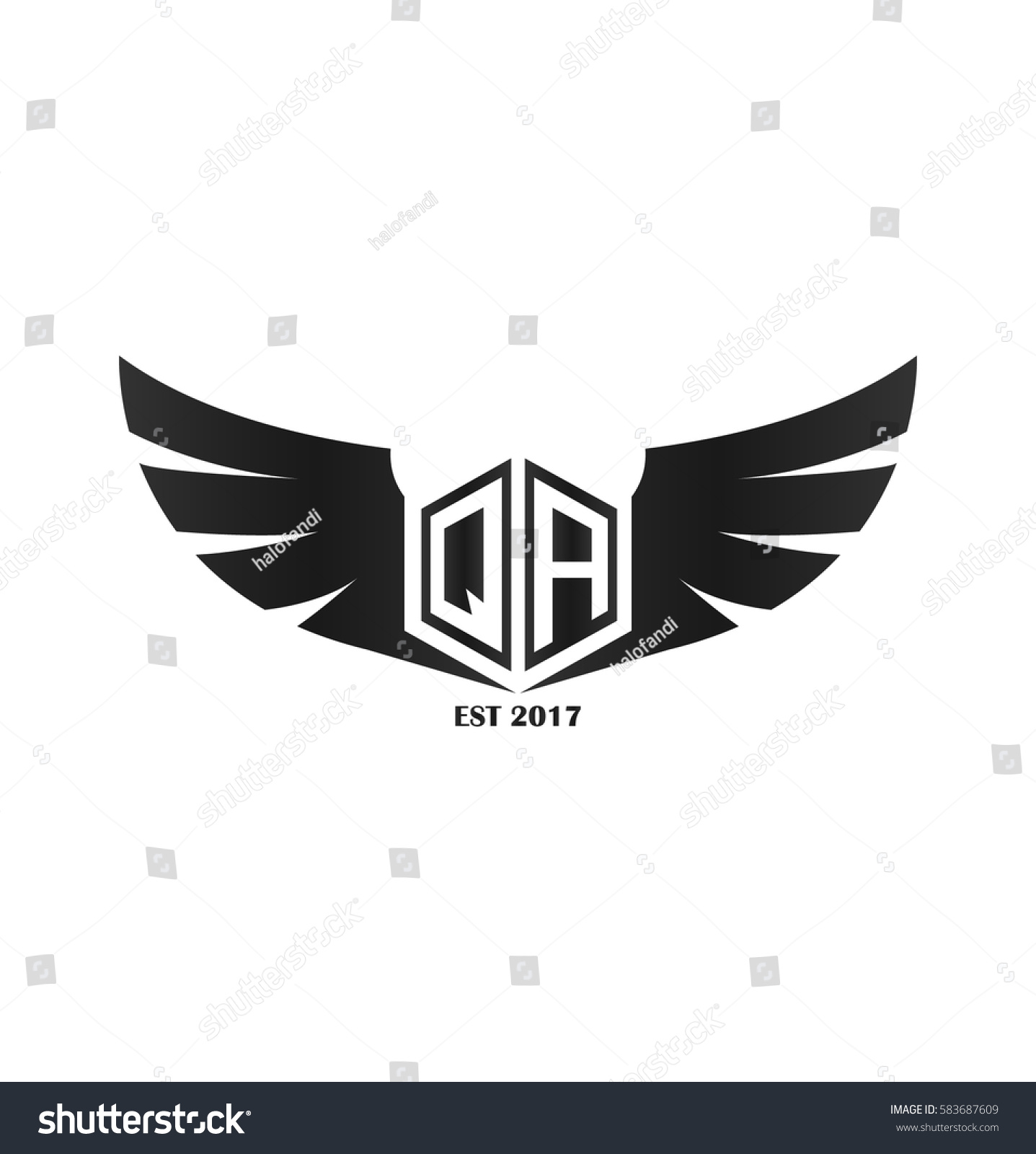 vector letter wings Stock Hexagonal Vector Letter Initial Qa Vector Shape