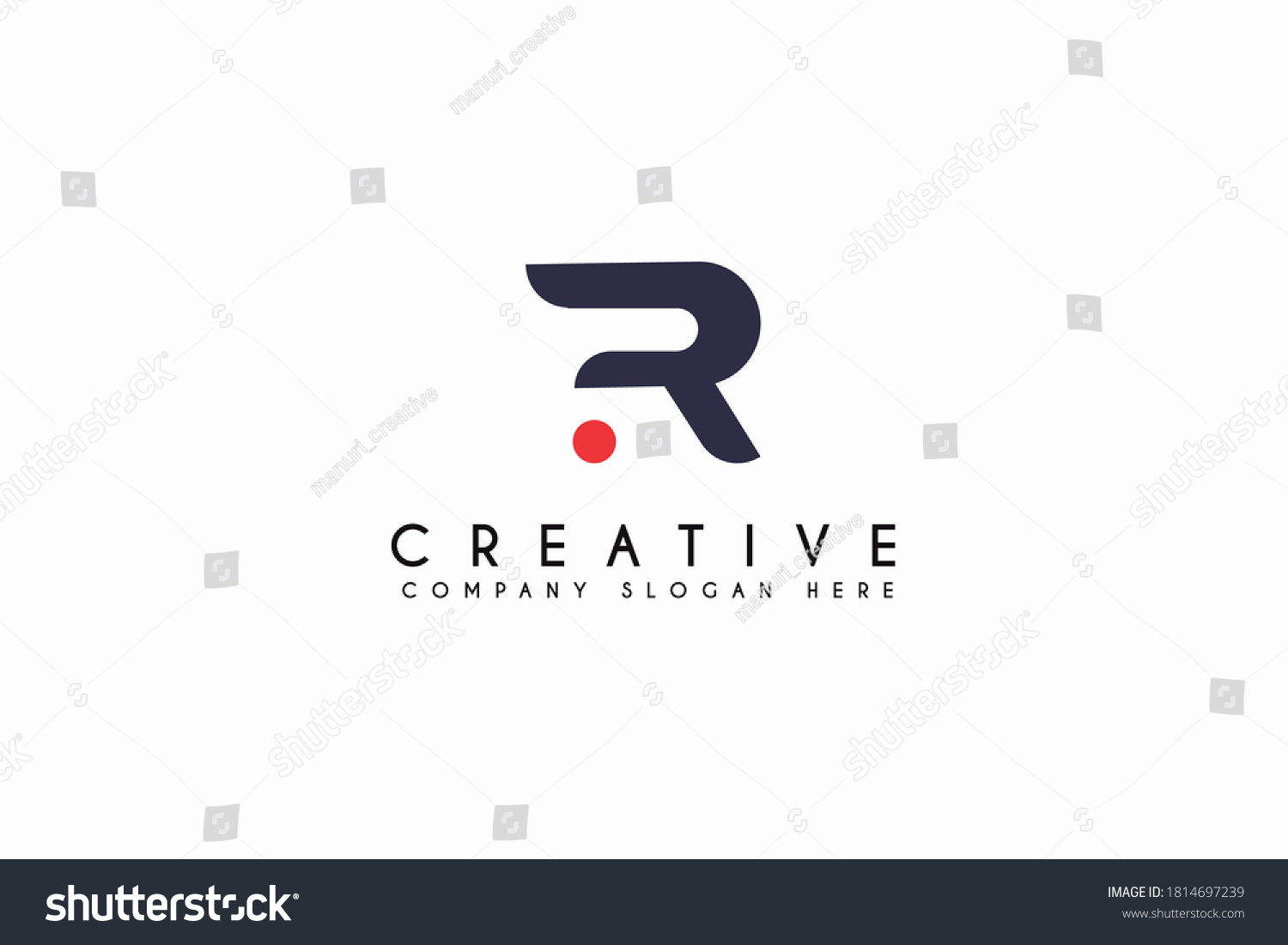 Initial Letter R Logo Design Vector Stock Vector (royalty Free) 1814697239