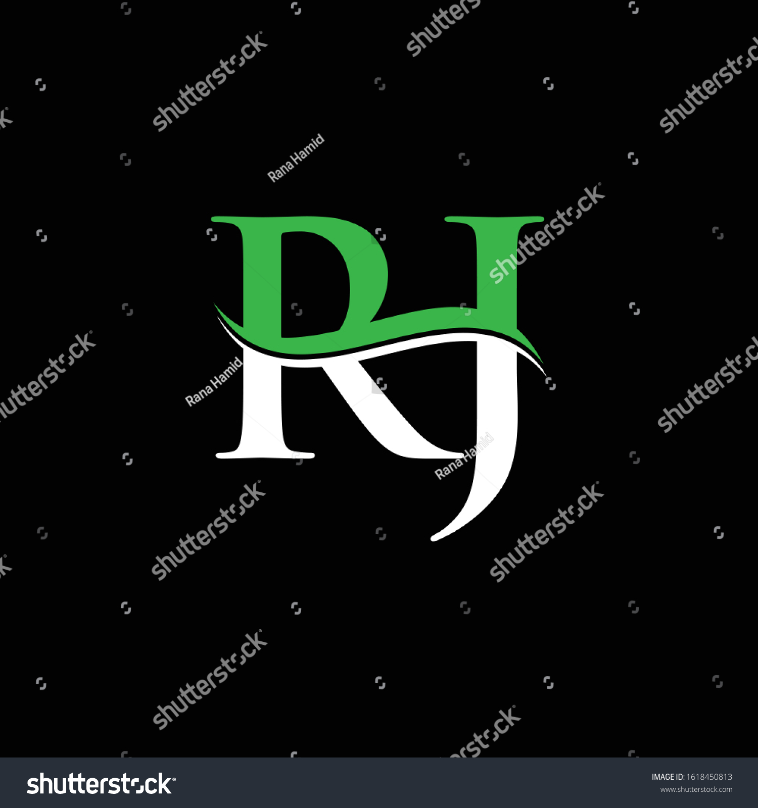 Initial Letter Rj Logo Design Vector Stock Vector Royalty Free